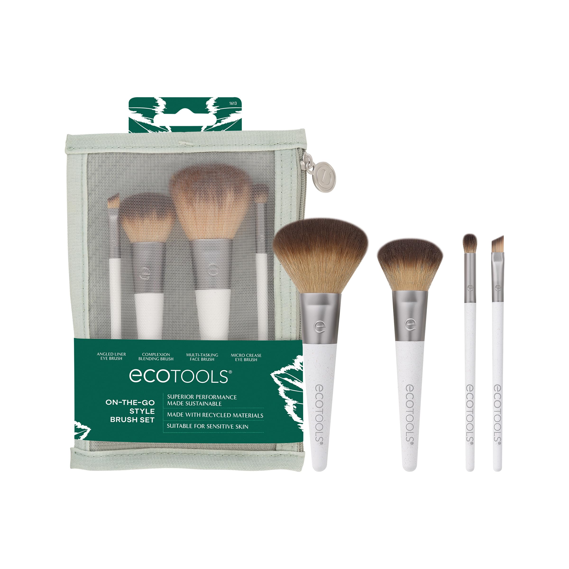 Kit De Brochas De Maquillaje Ecotools On-the-go Travel, Juego De 5 Piezas - Venta Internacional. $467