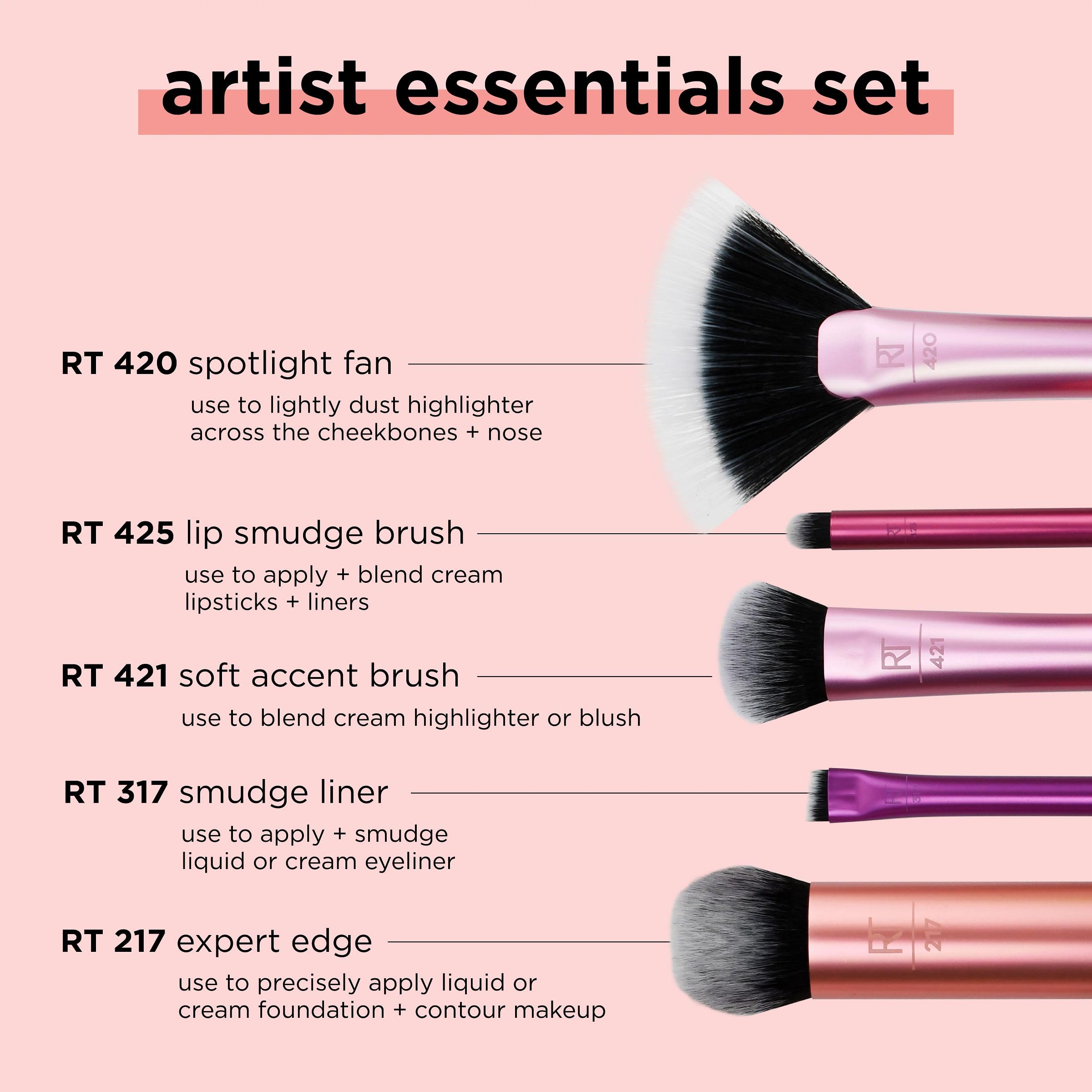 Foto 5 pulgar | Set De Brochas De Maquillaje Real Techniques Artist Essentials, 5 Piezas - Venta Internacional.