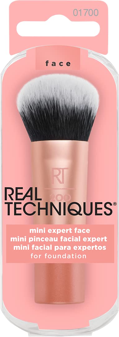 Brocha De Maquillaje Real Techniques Mini Travel Expert Face Rose Gold - Venta Internacional.