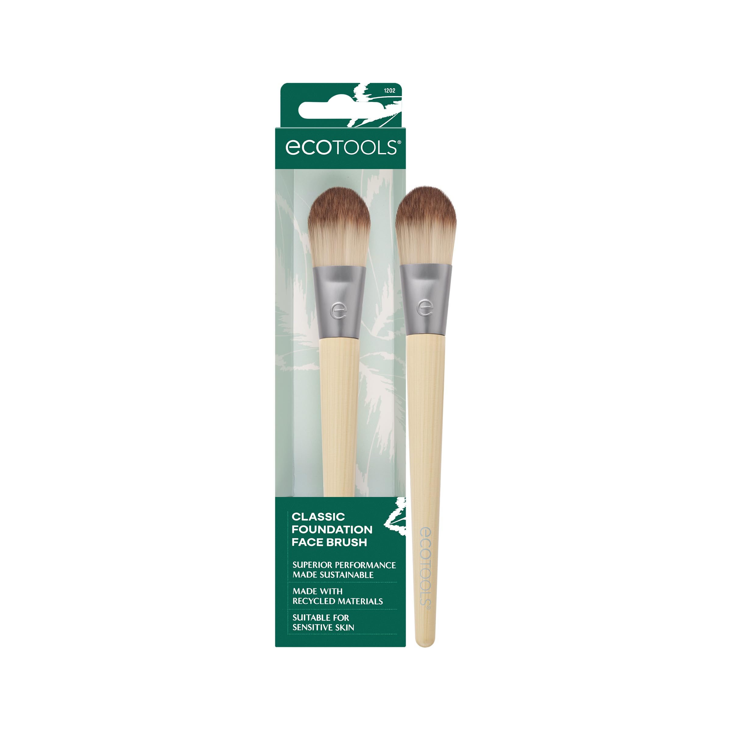 Brocha De Maquillaje Ecotools Classic Foundation Face Brush, 1 Unidad - Venta Internacional.