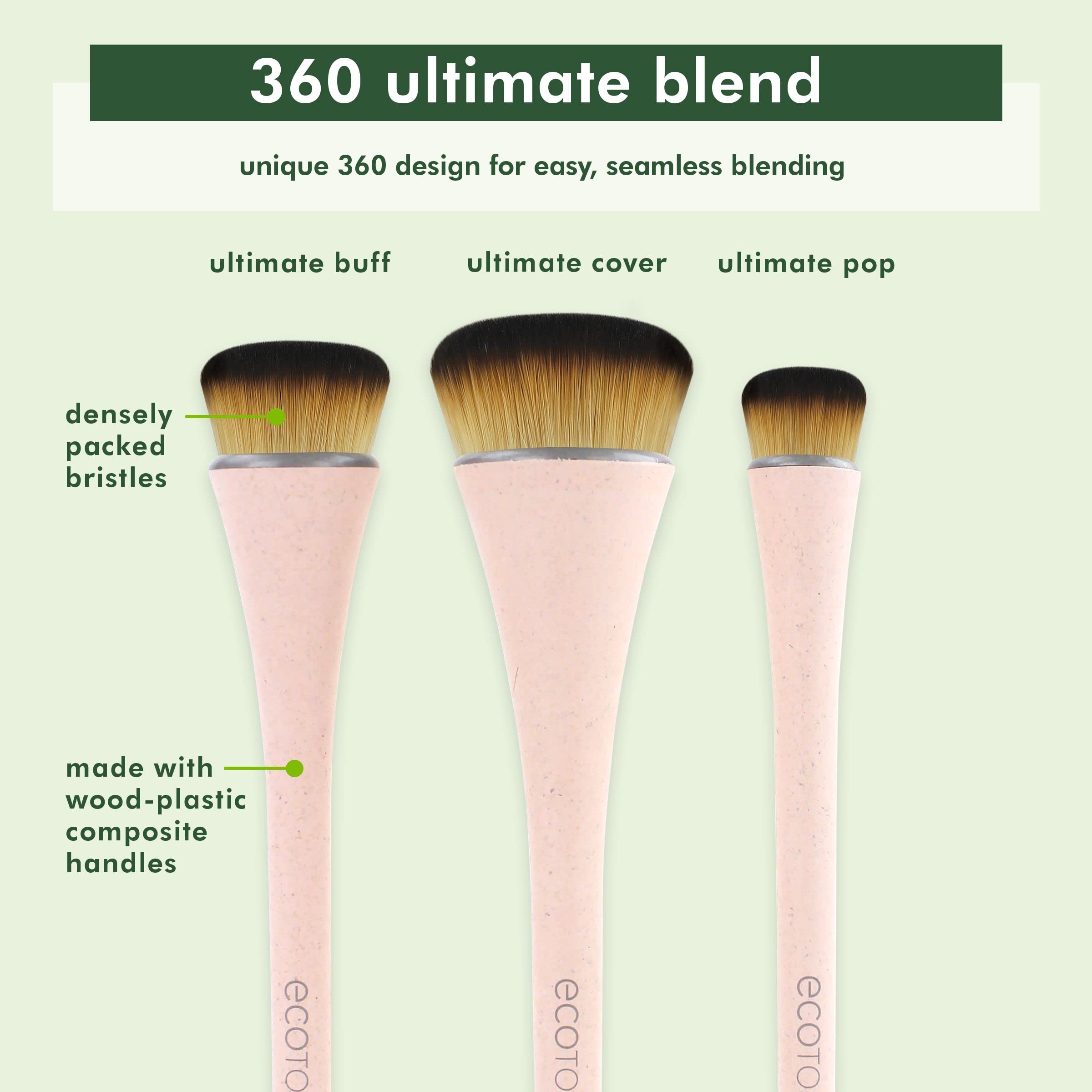 Foto 4 pulgar | Kit De Brochas De Maquillaje Ecotools 360 Ultimate Blend, Juego De 3 Piezas - Venta Internacional.