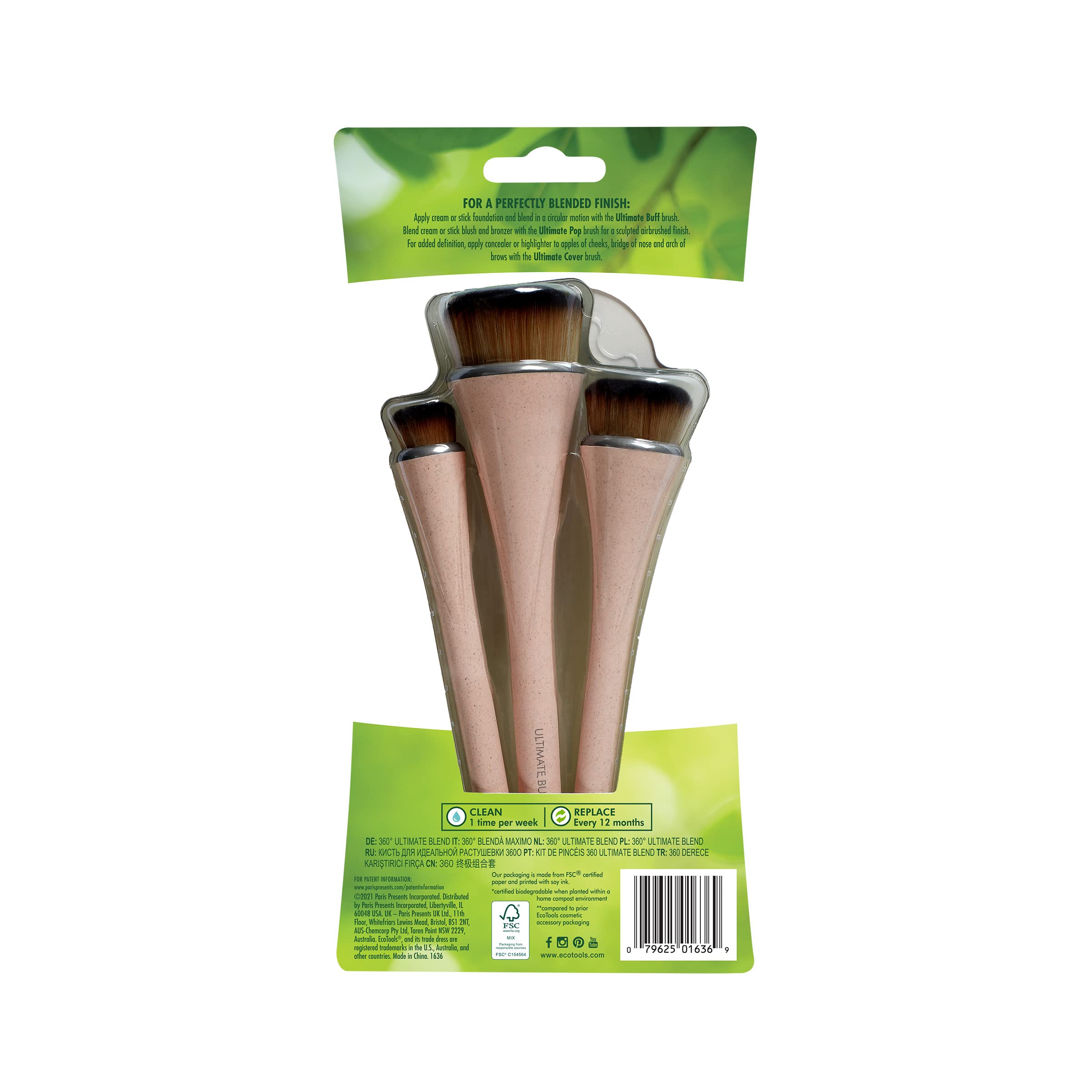 Foto 7 | Kit De Brochas De Maquillaje Ecotools 360 Ultimate Blend, Juego De 3 Piezas - Venta Internacional.