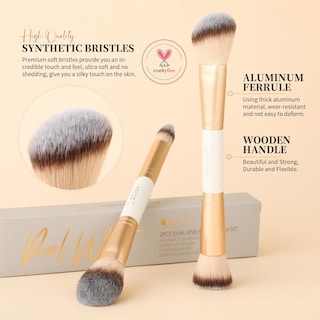 Foto 4 | Set De Brochas De Maquillaje Ducare Duo End Foundation Contour, 2 Unidades - Venta Internacional.