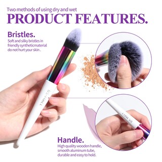 Foto 3 | Set De Brochas De Maquillaje Bs-mall Premium Sintéticas, 18 Piezas Con Funda - Venta Internacional.