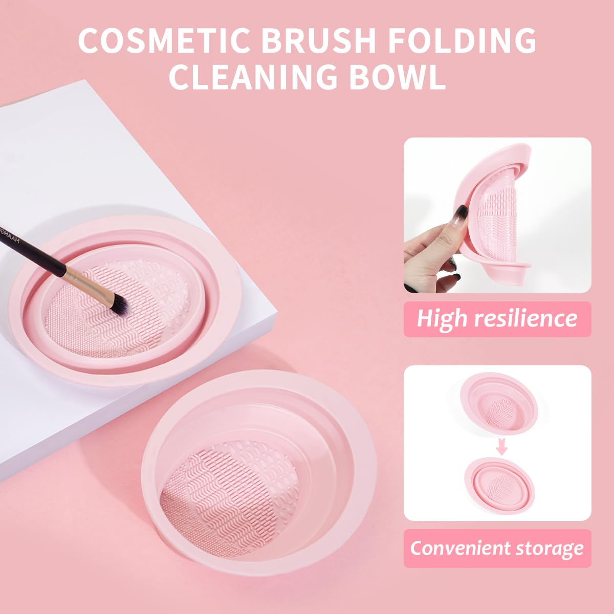 Foto 4 | Set De Brochas De Maquillaje Maange, 49 Unidades, Sintéticas, Con Bolsa Y Batidora - Venta Internacional.