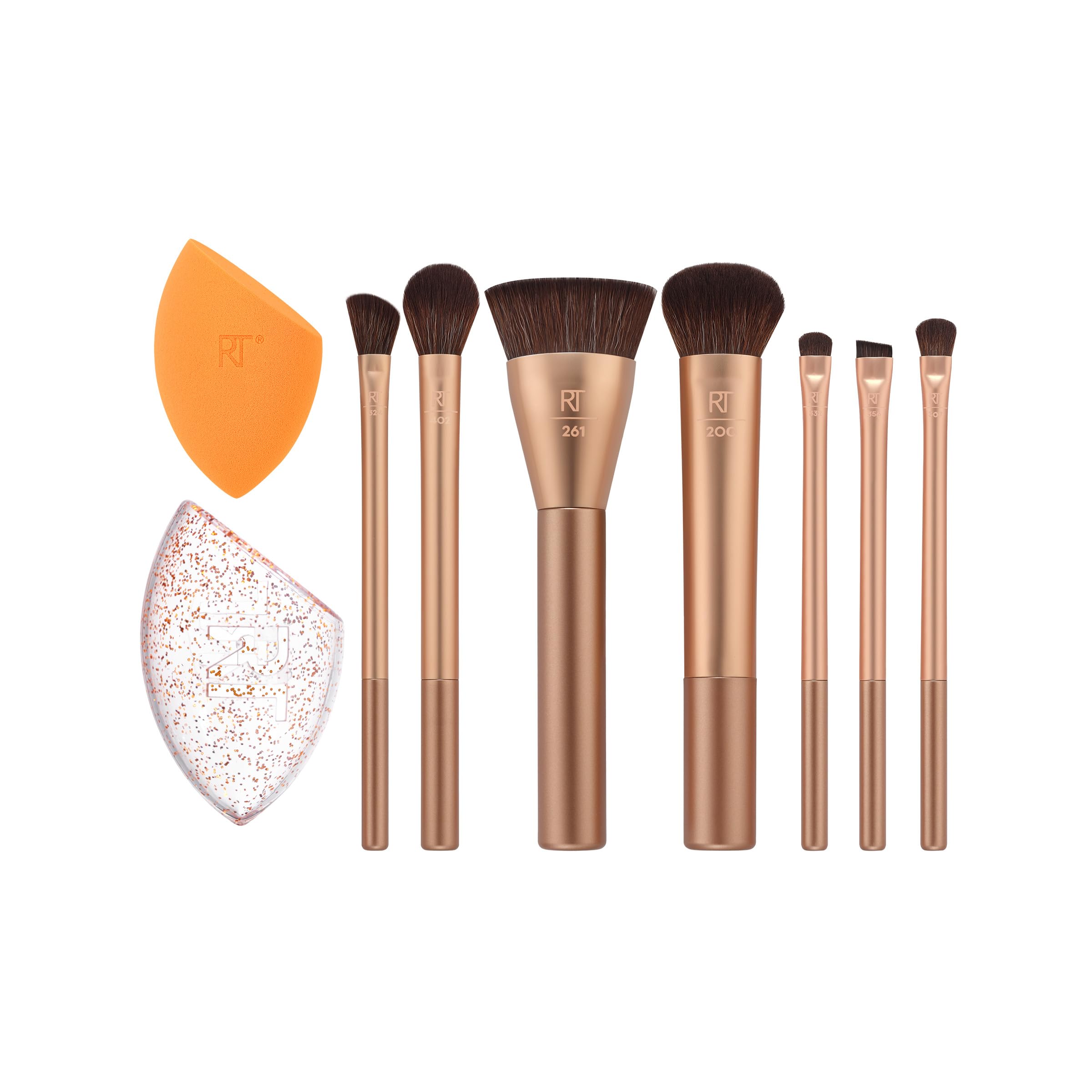 Set De Brochas De Maquillaje Real Techniques Envuelto En Brillo, 9 Piezas - Venta Internacional.