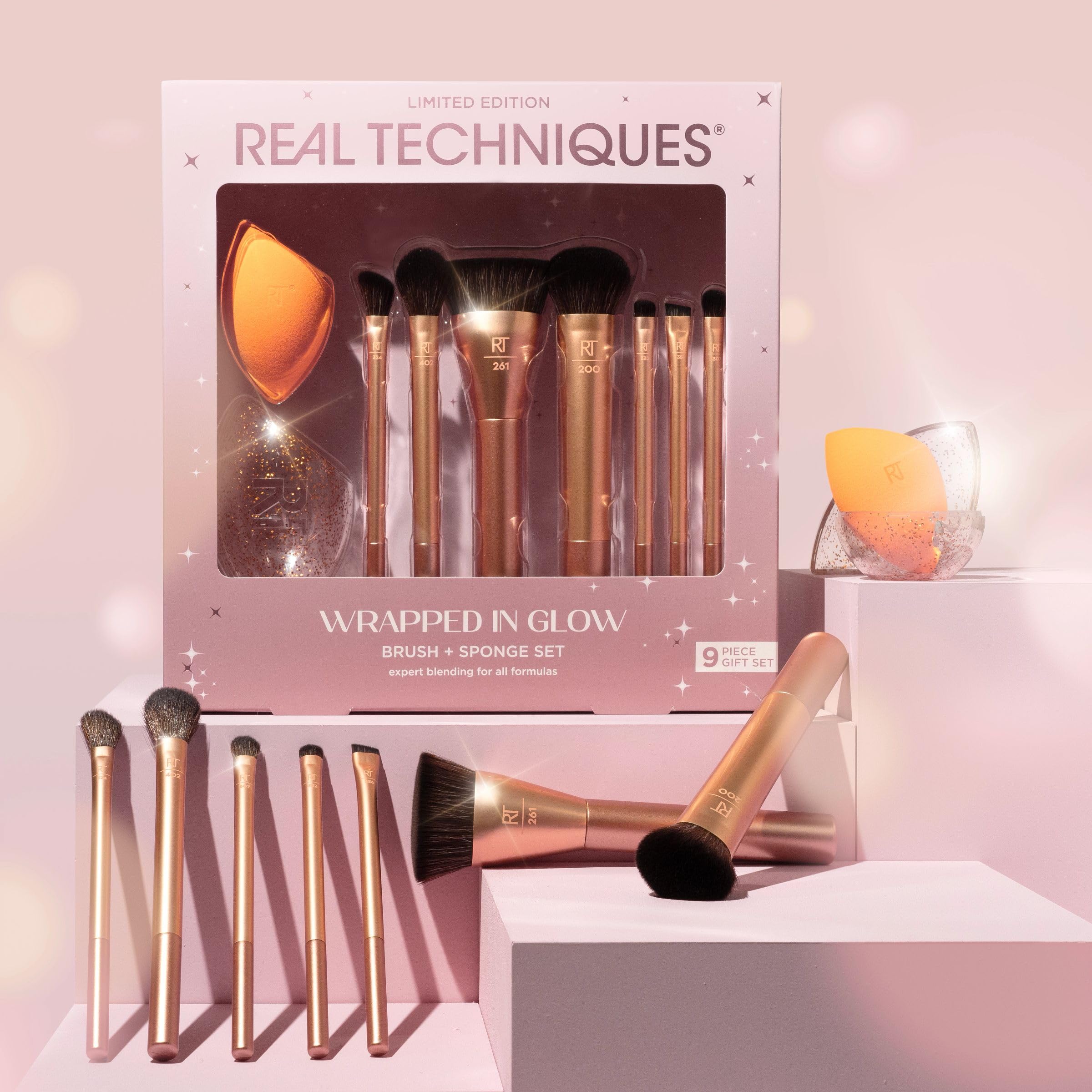 Foto 7 pulgar | Set De Brochas De Maquillaje Real Techniques Envuelto En Brillo, 9 Piezas - Venta Internacional.