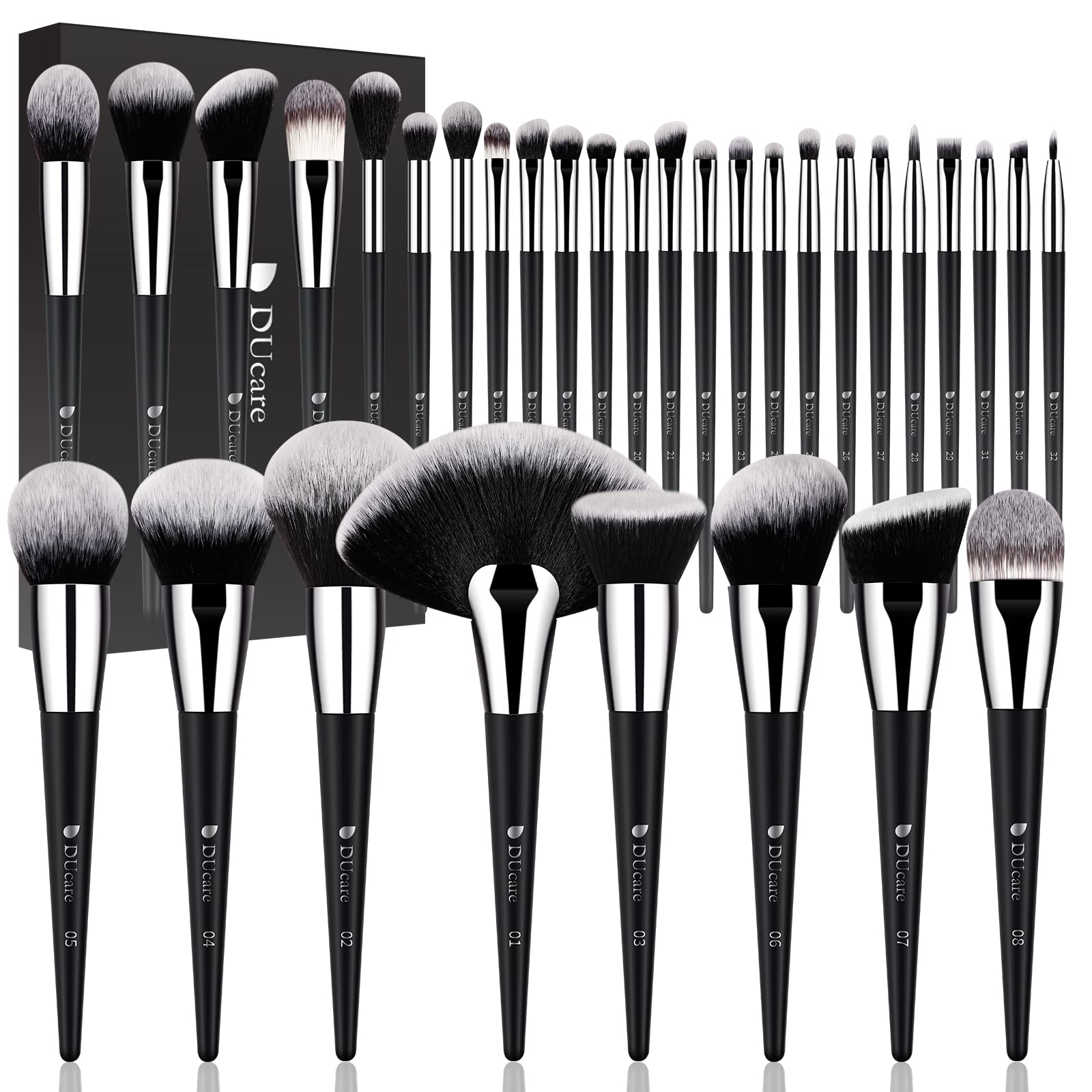 Set De Brochas De Maquillaje Ducare Professional 32 Piezas Sintéticas - Venta Internacional.