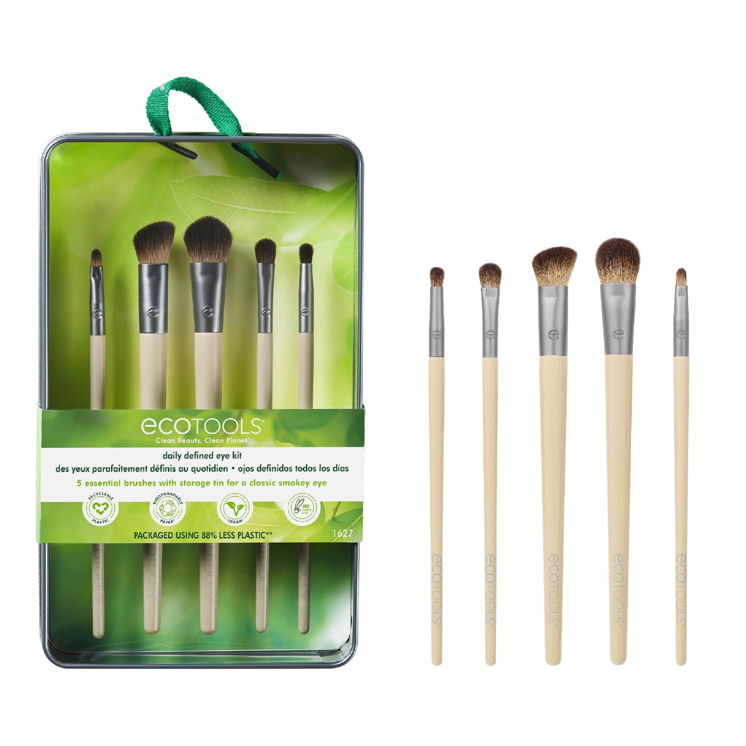 Juego De Brochas De Maquillaje Ecotools Daily Defined Eye, Juego De 5 Piezas - Venta Internacional.