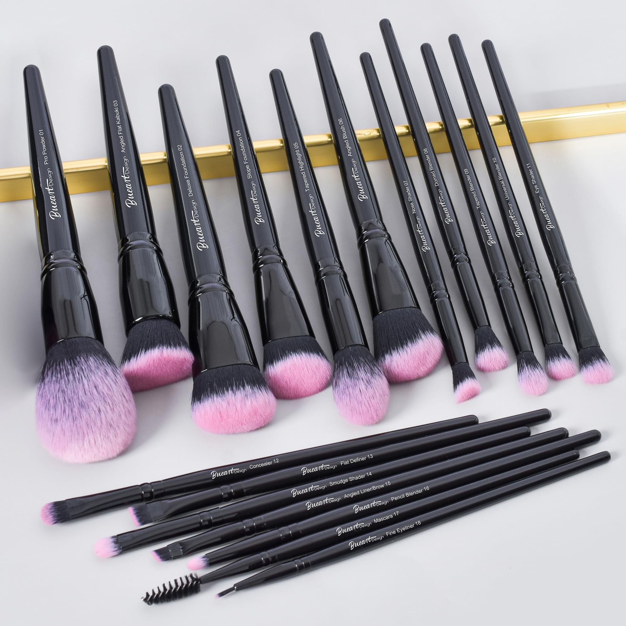 Foto 4 | Set De Brochas De Maquillaje Bueart Design Pro Deluxe De 18 Piezas Con Soporte - Venta Internacional.