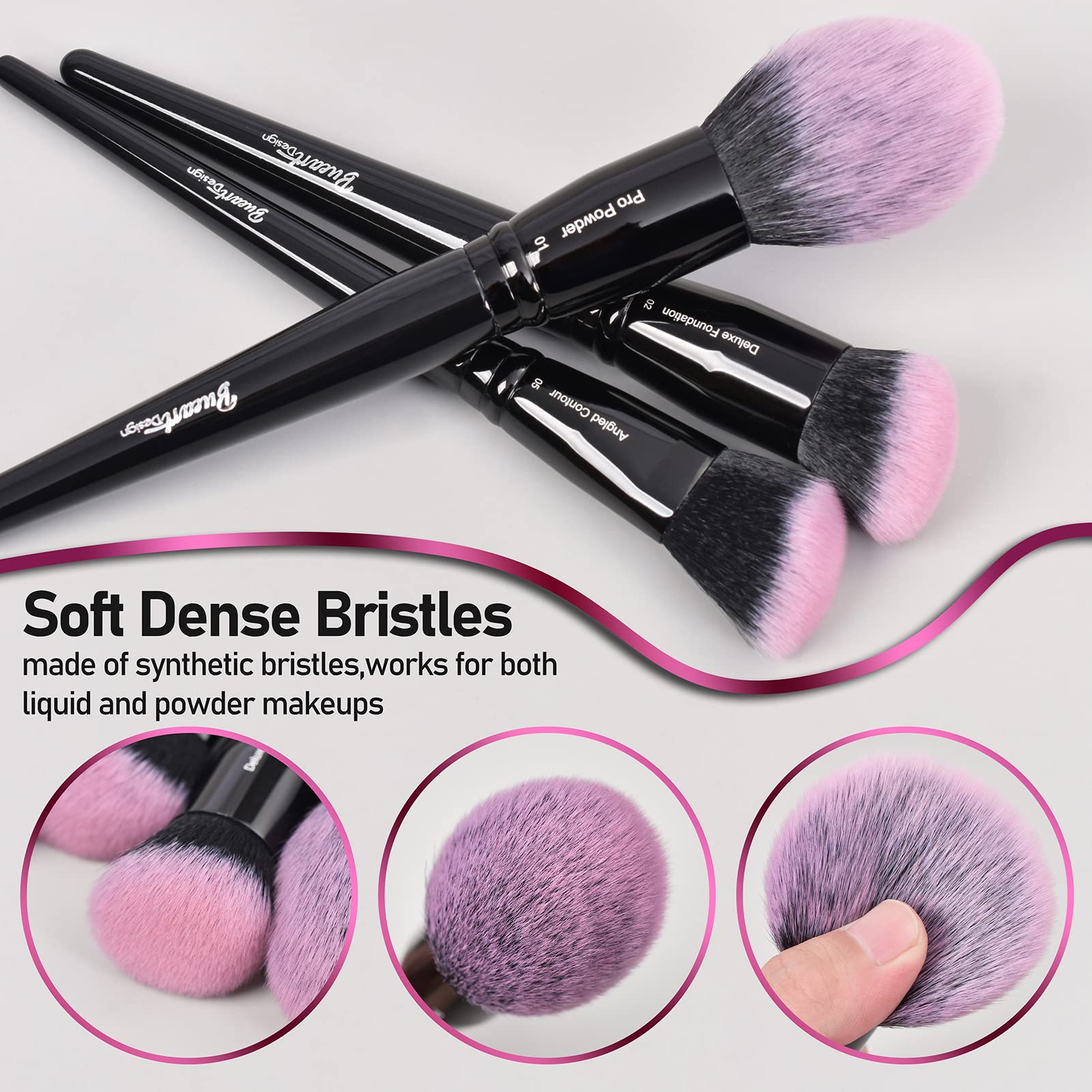 Foto 5 | Set De Brochas De Maquillaje Bueart Design Pro Deluxe De 18 Piezas Con Soporte - Venta Internacional.