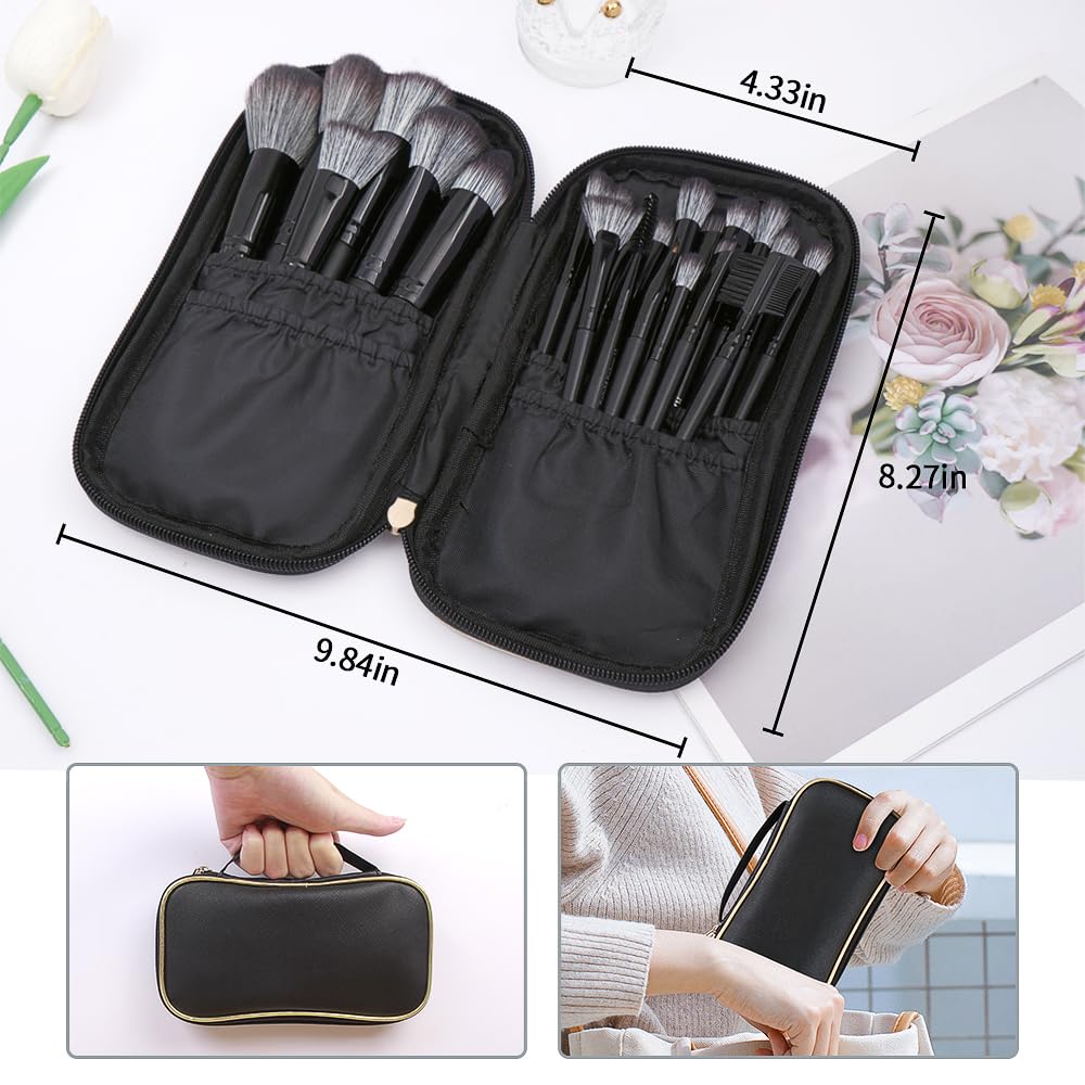 Foto 4 pulgar | Juego De Brochas De Maquillaje Magefy, 22 Unidades, Sintéticas Con Funda De Viaje, Color Negro - Venta Internacional.