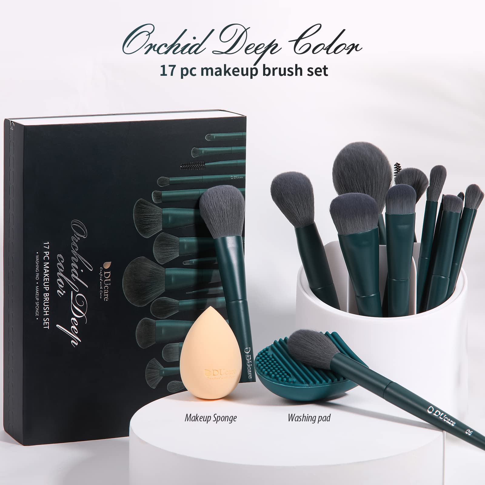 Foto 4 pulgar | Set De Brochas De Maquillaje Ducare, 17 Unidades, Con Tapete De Limpieza Y Esponja - Venta Internacional.