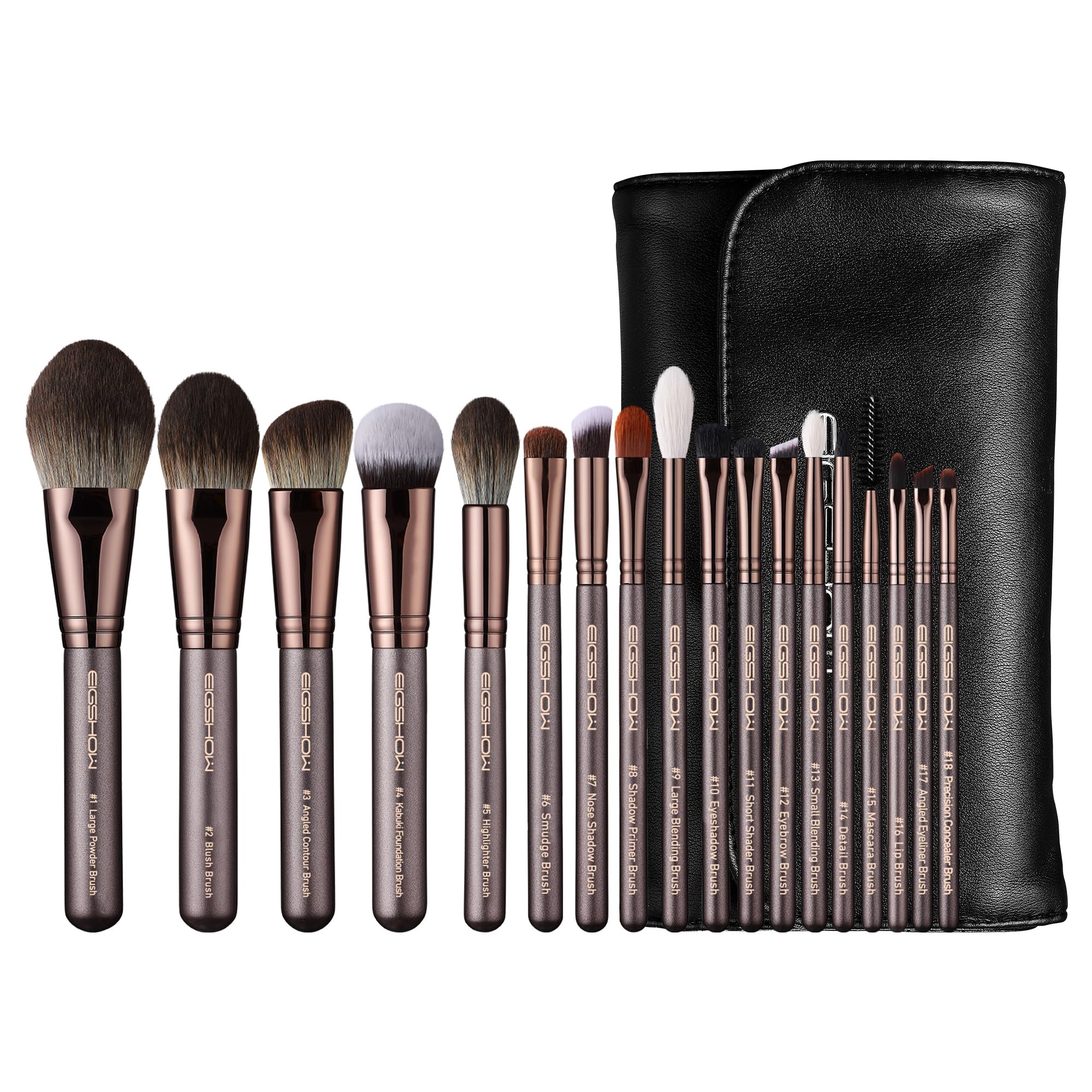 Foto 2 pulgar | Juego De Brochas De Maquillaje Eigshow Professional Pro De 18 Piezas Con Estuche - Venta Internacional.