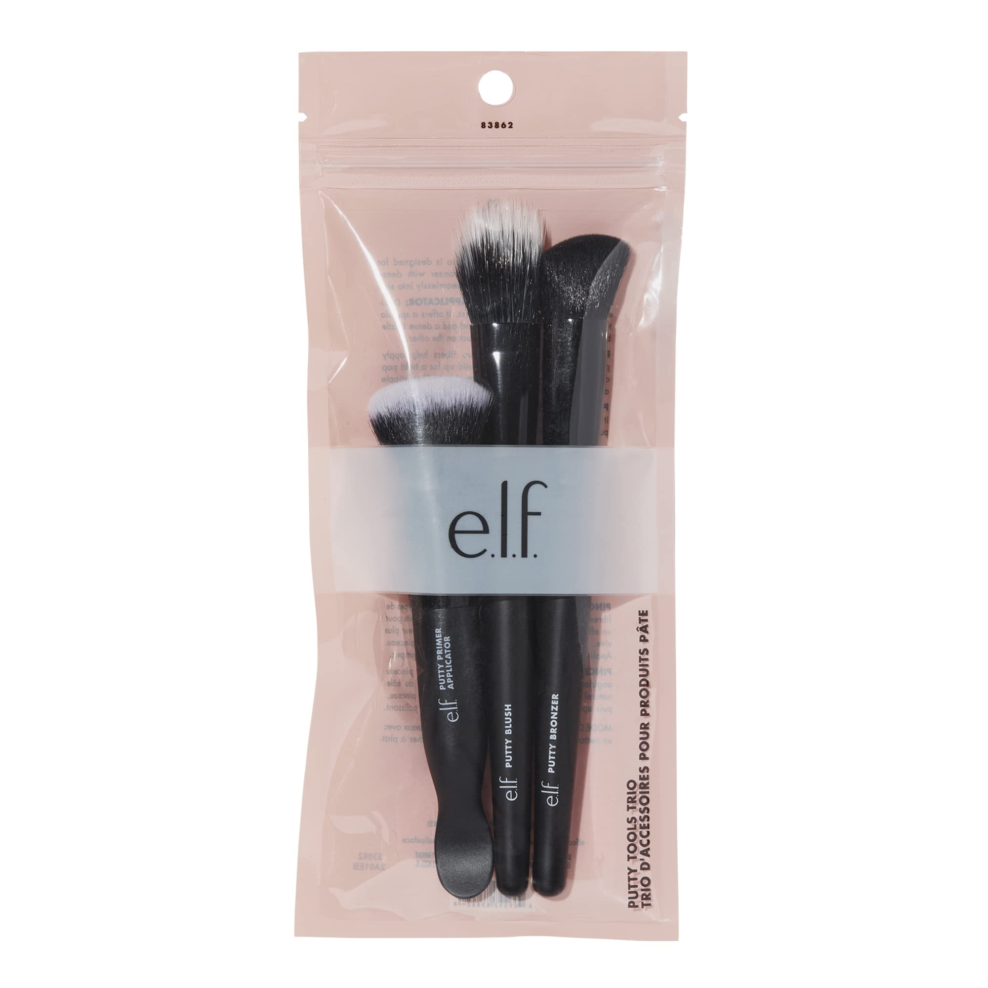 Set De Brochas De Maquillaje E.l.f. Putty Tools Trio Para Rostro - Venta Internacional.