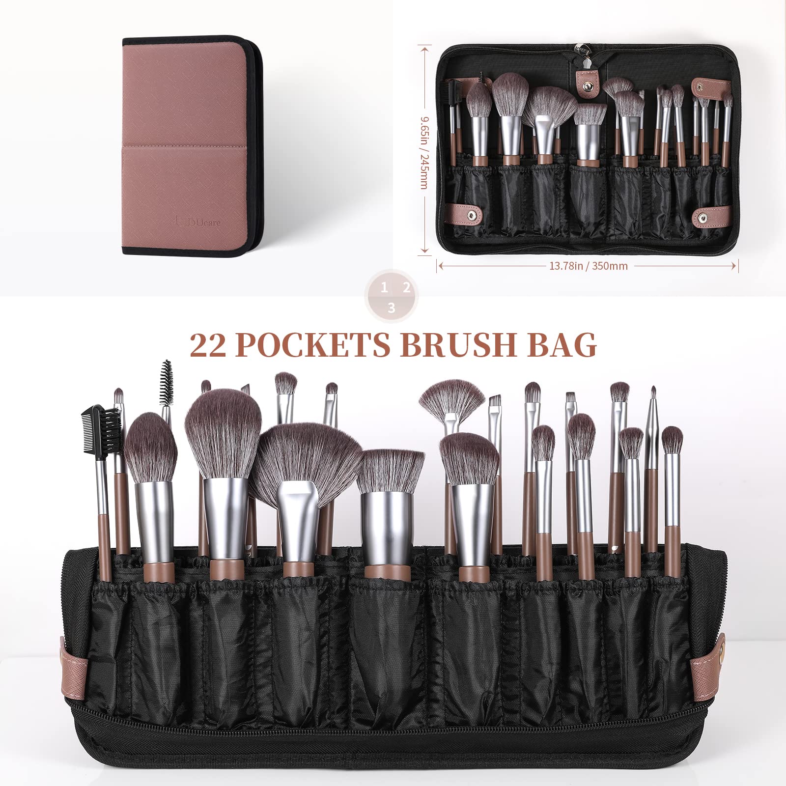 Foto 3 pulgar | Juego De Brochas De Maquillaje Ducare Professional, 22 Piezas, Con Bolsa Sintética - Venta Internacional.