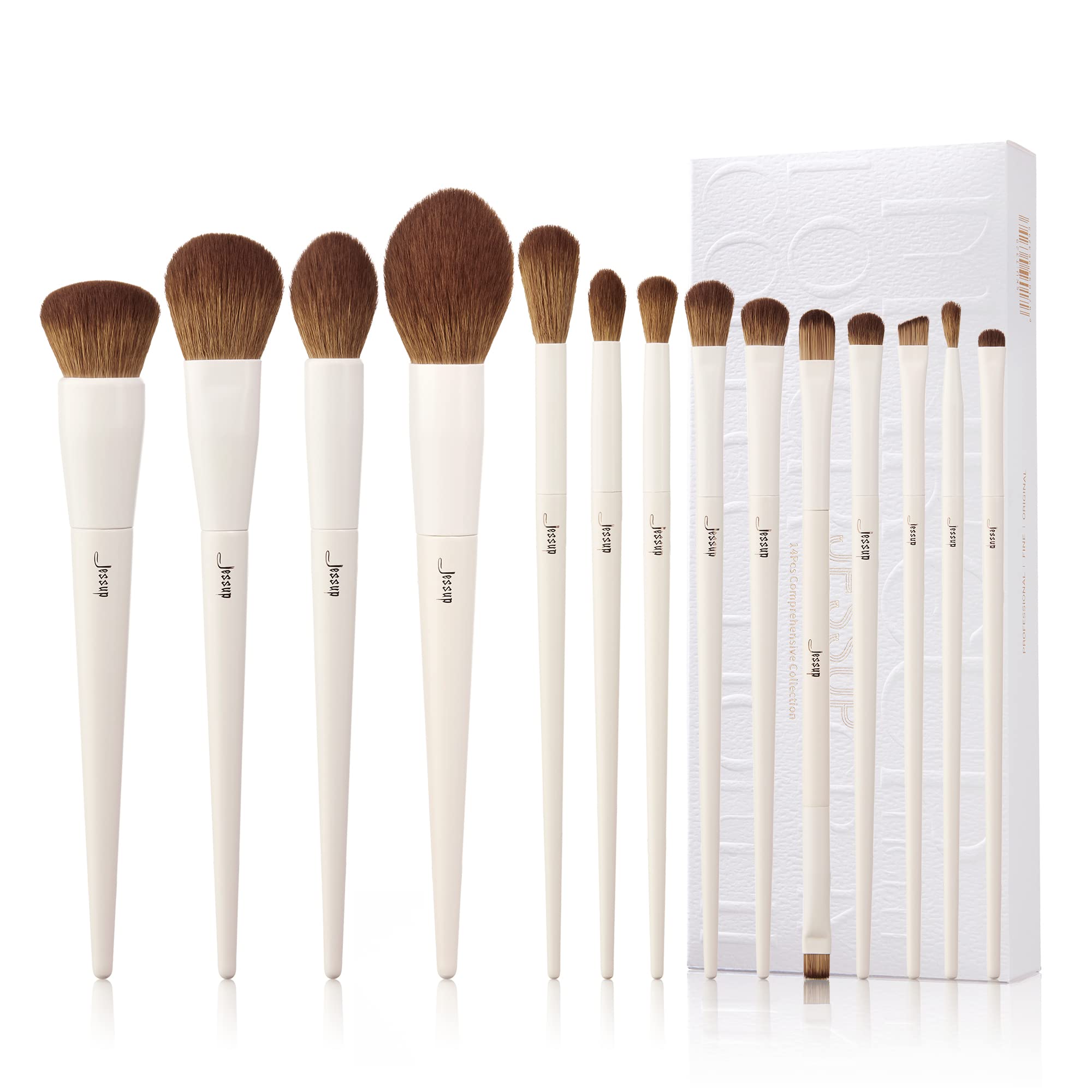 Set De Brochas De Maquillaje Jessup, 14 Piezas, Sintéticas Para Rostro Y Ojos - Venta Internacional. $1,123