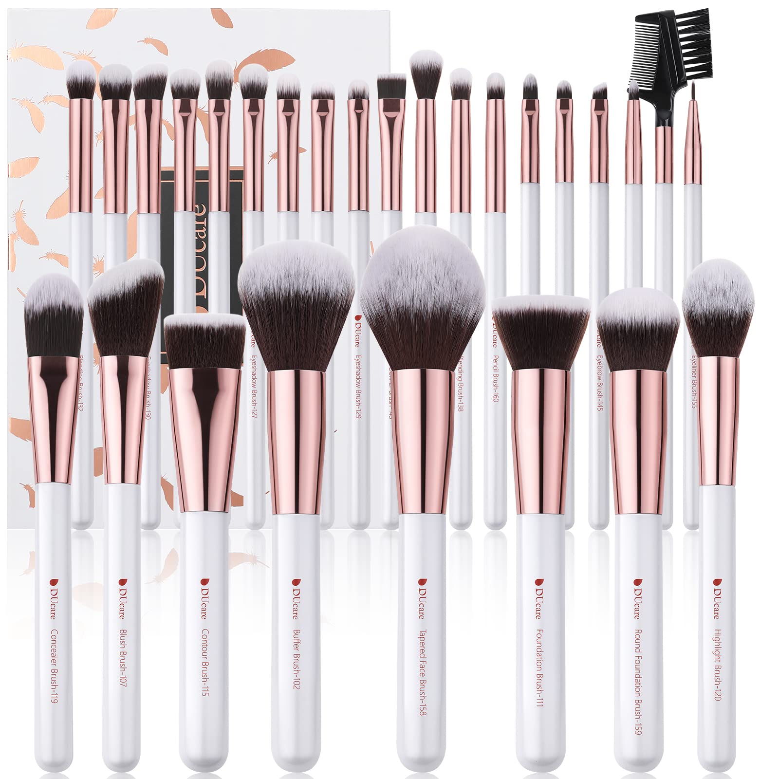 Set De Brochas De Maquillaje Ducare Professional 27 Piezas Sintéticas - Venta Internacional.