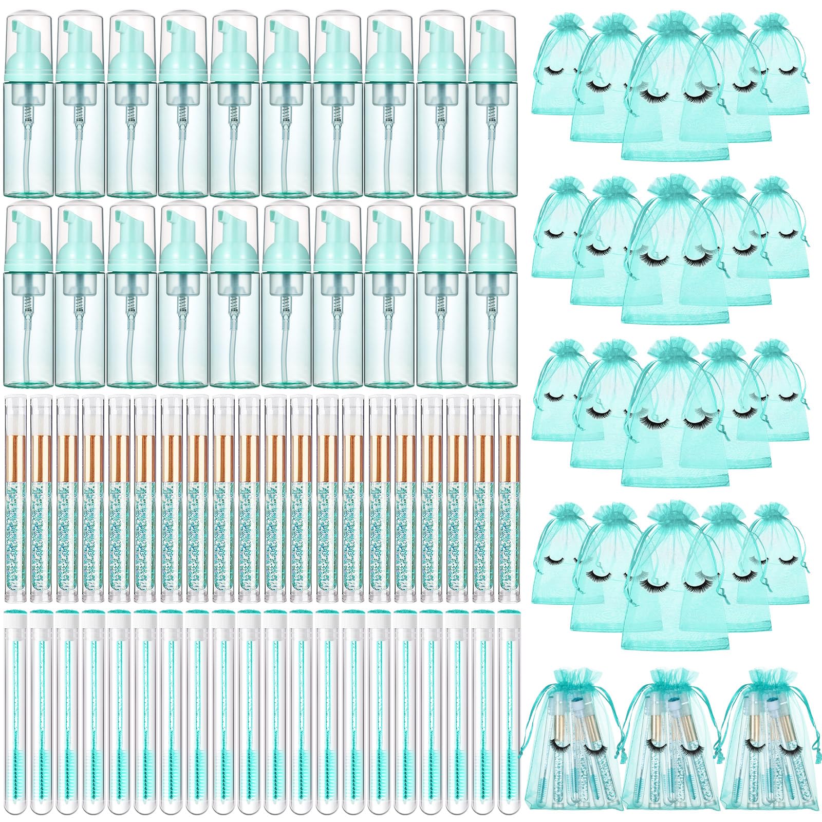 Kit De Limpieza Para Extensiones De Pestañas Zhehao, 80 Unidades Con Champú, 60 Ml - Venta Internacional. $1,276
