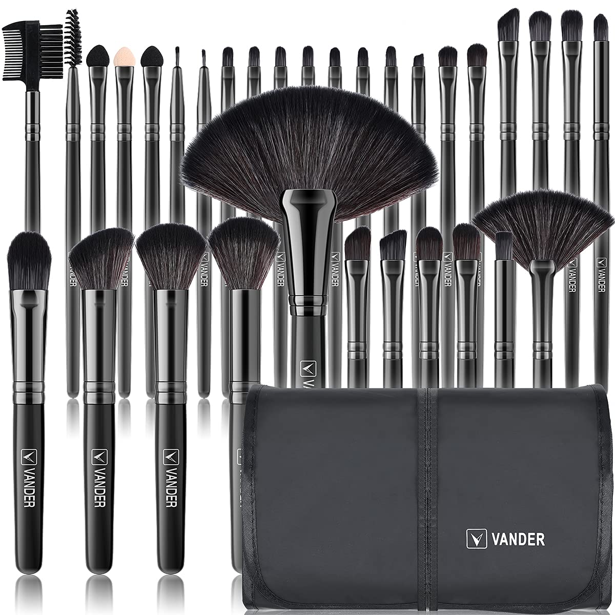 Set De Brochas De Maquillaje Vander Professional 32 Piezas Con Funda - Venta Internacional.