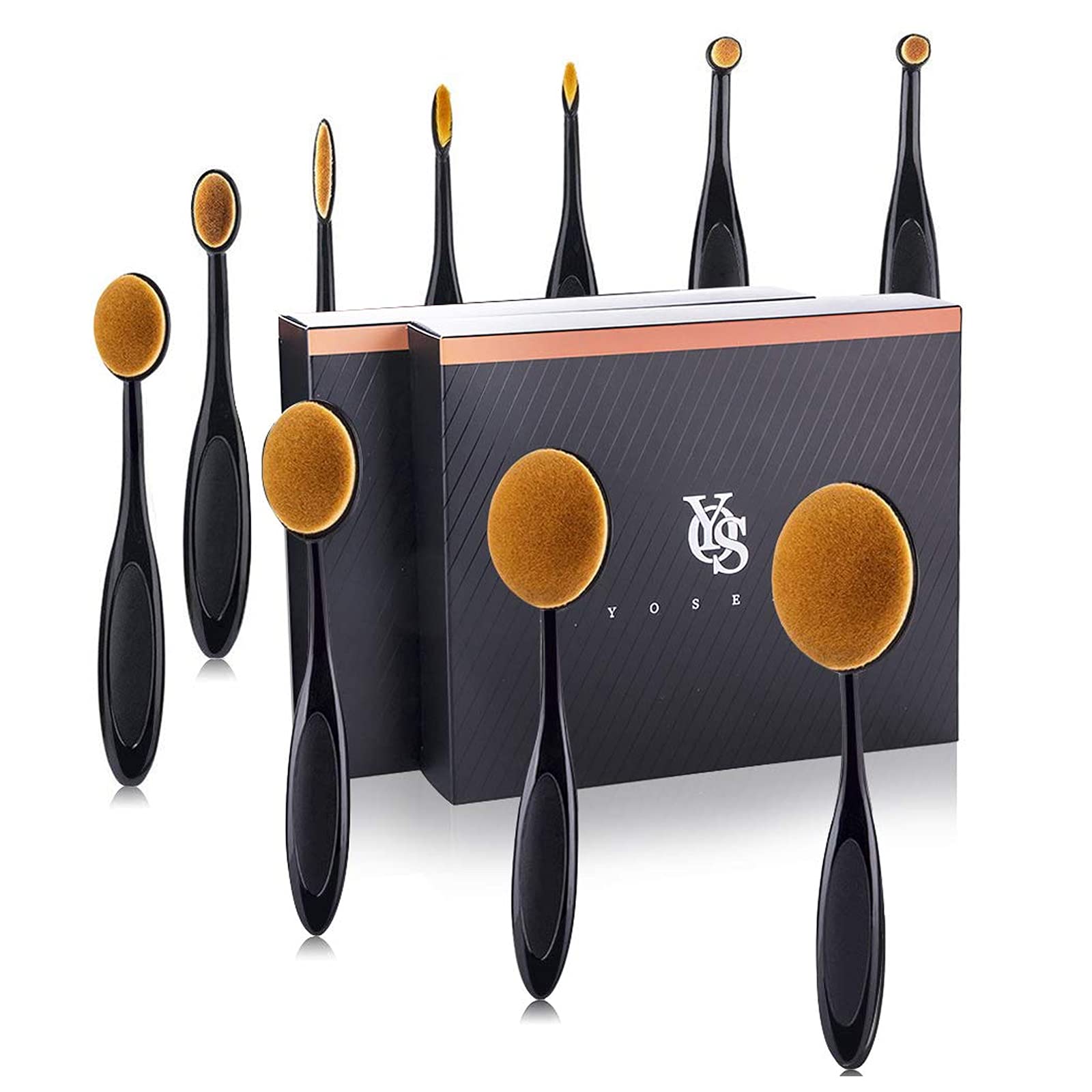 Set De Brochas De Maquillaje Yoseng Oval 10, A La Moda, Supersuaves - Venta Internacional. $937