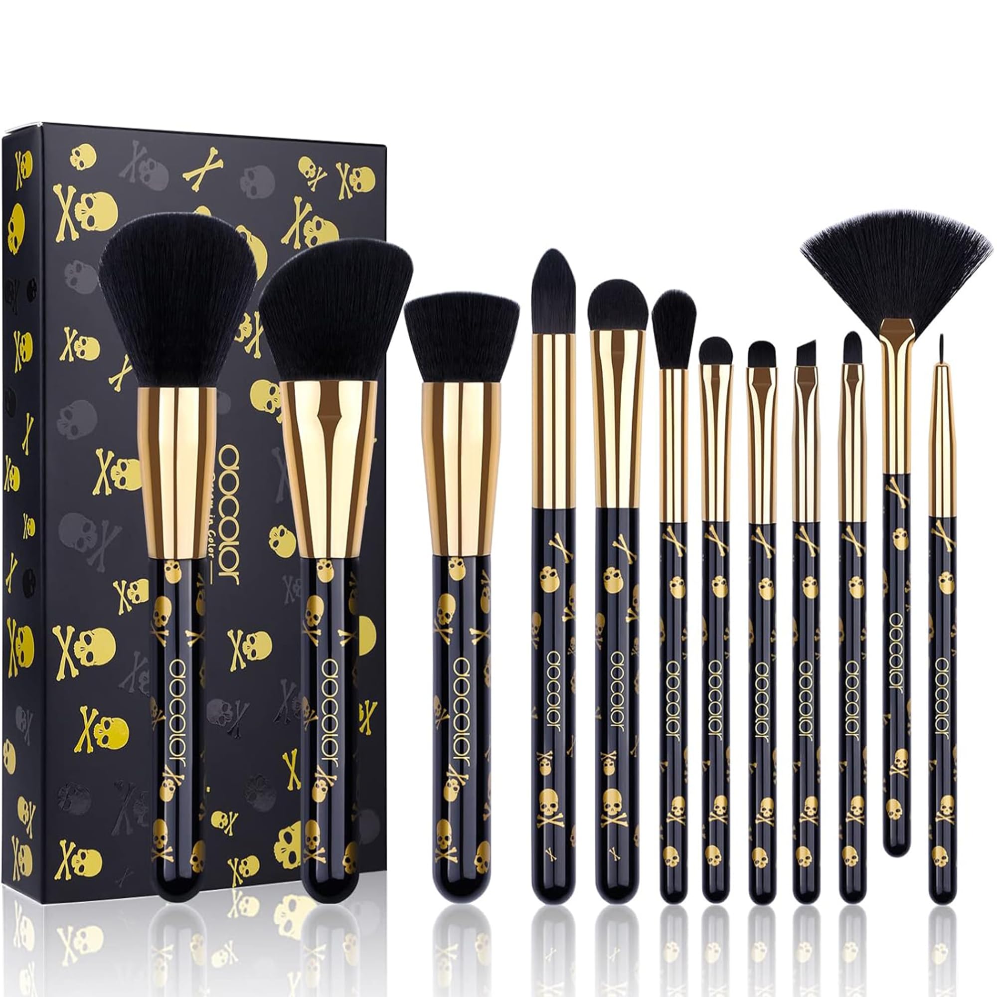 Set De Brochas De Maquillaje Docolor Goth 12 Piezas Sintéticas Para Maquillaje - Venta Internacional.