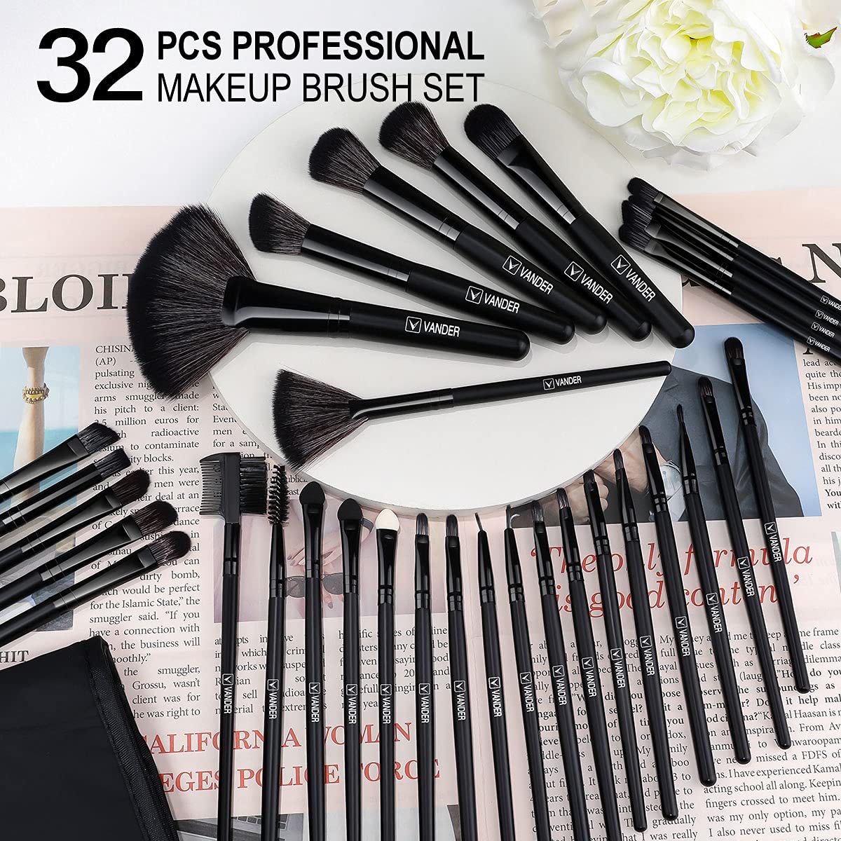 Foto 5 pulgar | Set De Brochas De Maquillaje Vander Professional 32 Piezas Con Bolsa - Venta Internacional.