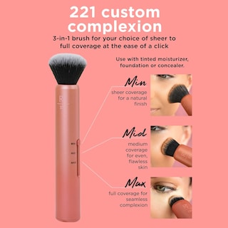 Foto 4 | Base De Maquillaje Personalizada Brush Real Techniques, 3 En 1 - Venta Internacional.
