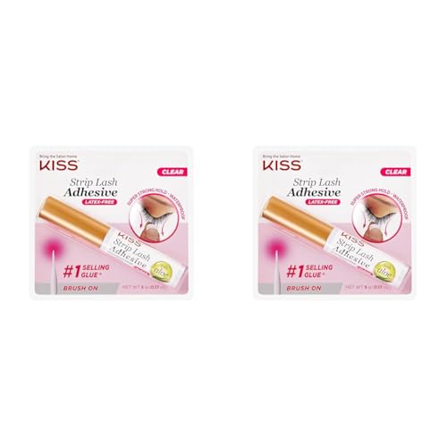 Adhesivo Para Pestañas Kiss Strip Transparente De 5 Ml Kplgl01 (paquete De 2) - Venta Internacional.