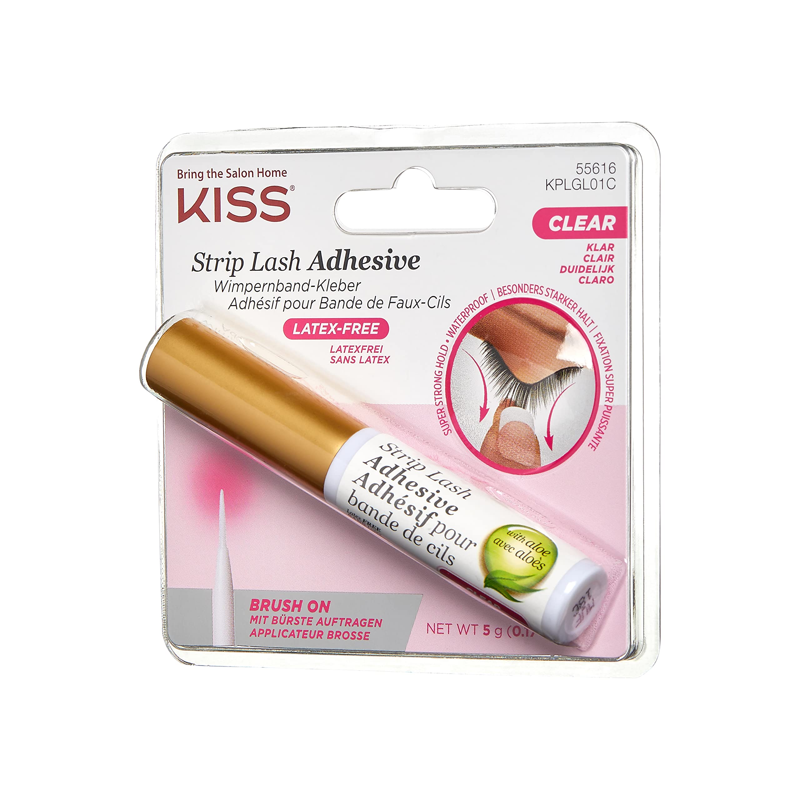 Foto 5 | Adhesivo Para Pestañas Kiss Strip Transparente De 5 Ml Kplgl01 (paquete De 2) - Venta Internacional.