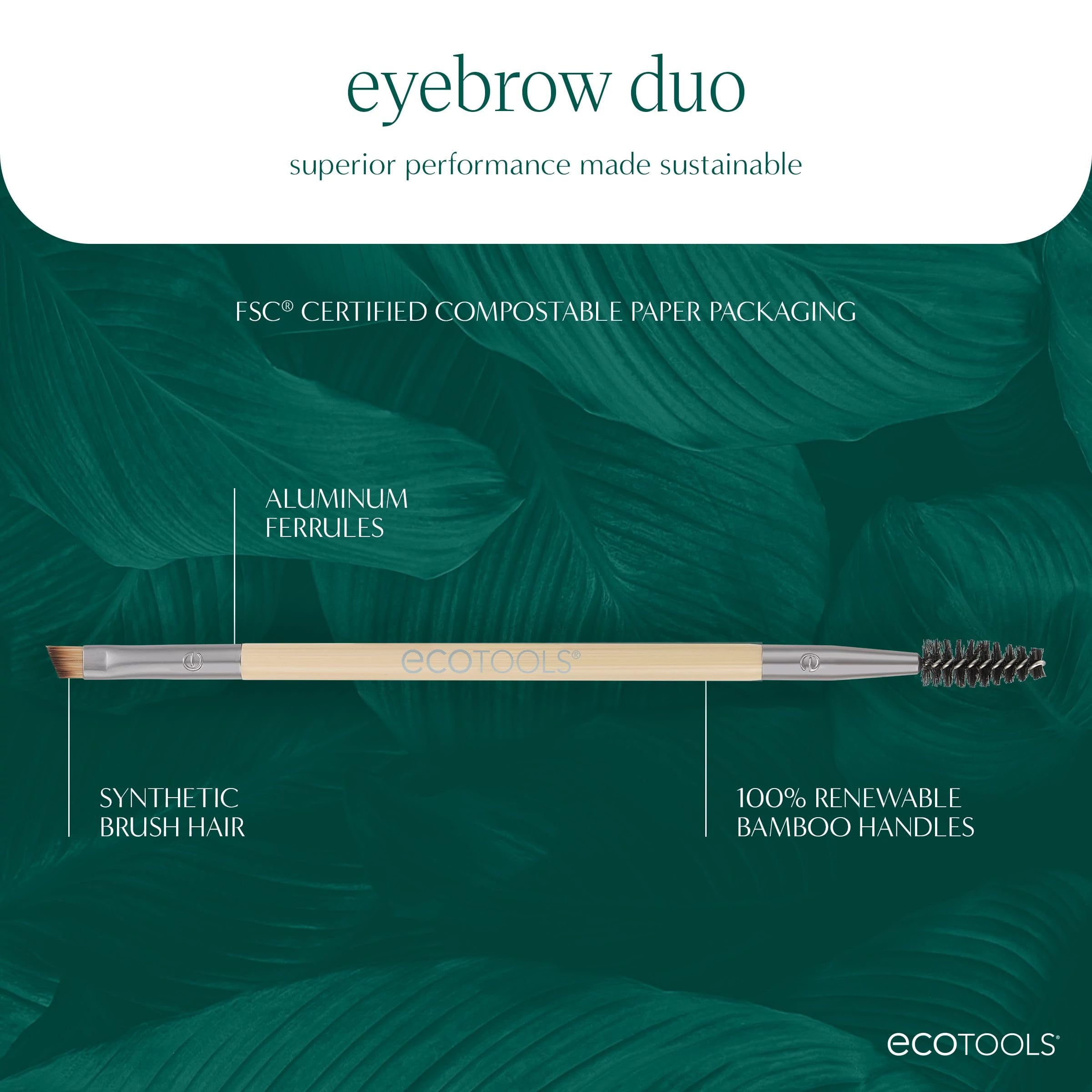 Foto 5 pulgar | Pincel Para Cejas Ecotools Tame Sculpt, Relleno Con Bobina Y Angulado - Venta Internacional.