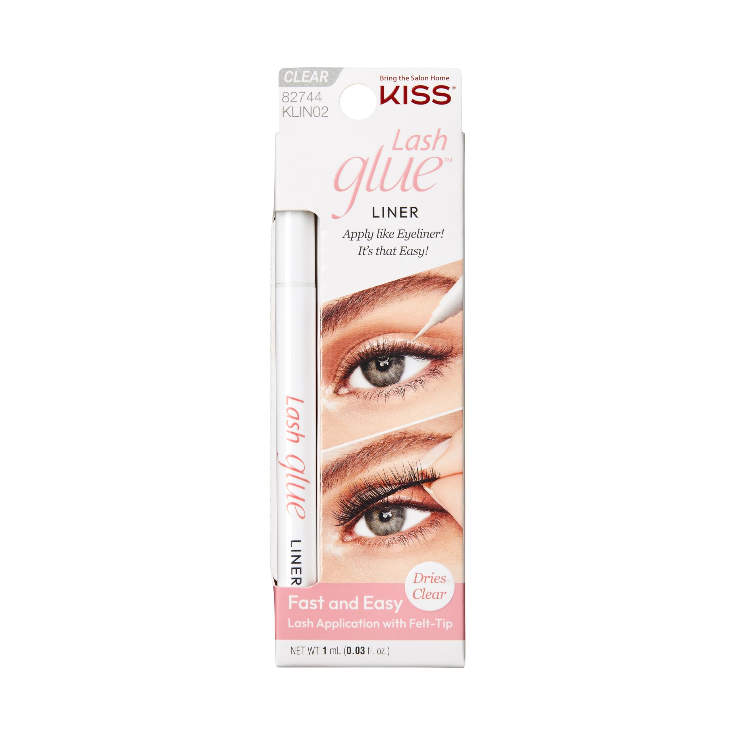Delineador De Ojos Lash Glue Kiss Lash Glueliner 2 En 1 Con 1 Delineador Adhesivo - Venta Internacional. $466