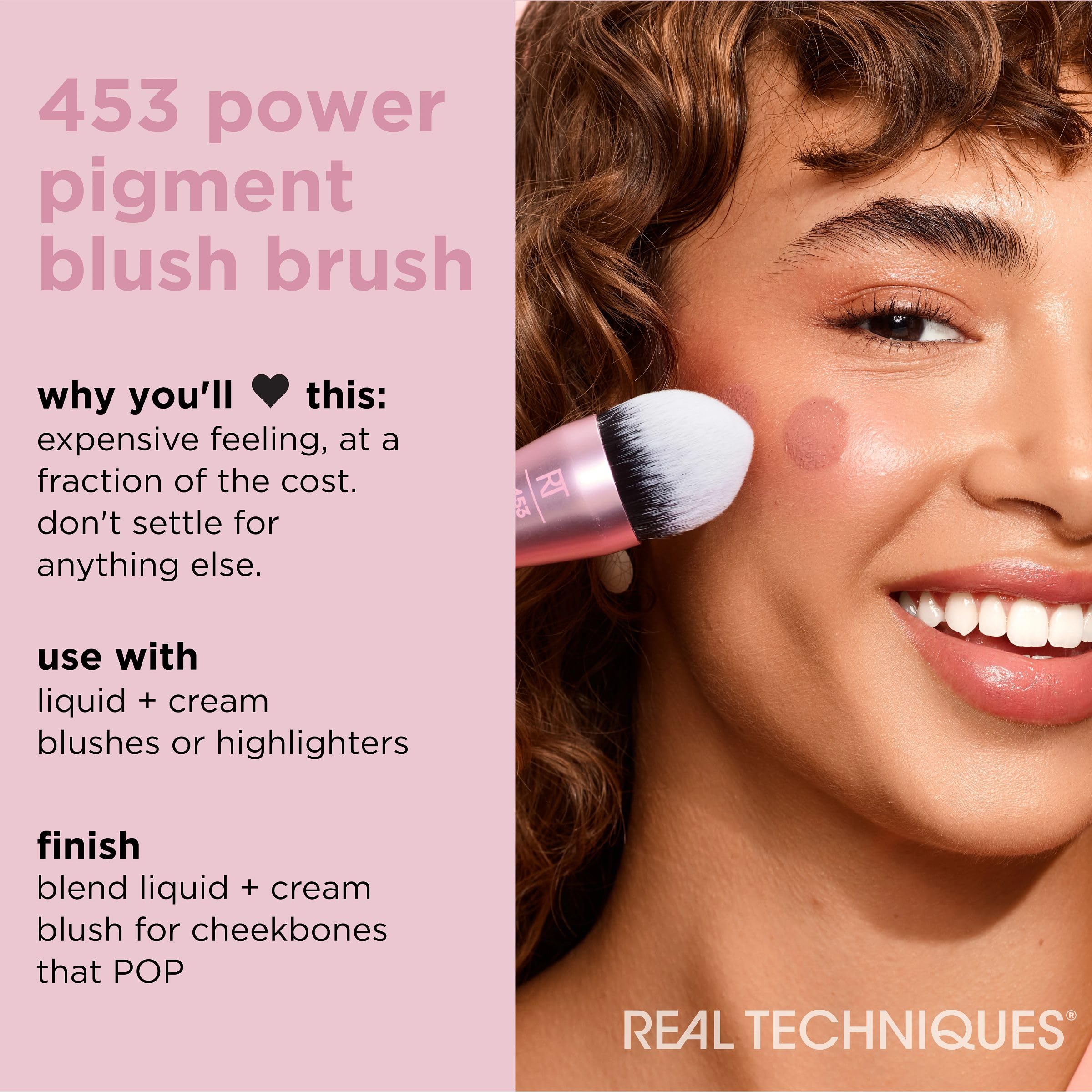 Foto 4 pulgar | Brocha De Maquillaje Real Techniques Power Pigment Blush, 1 Unidad - Venta Internacional.