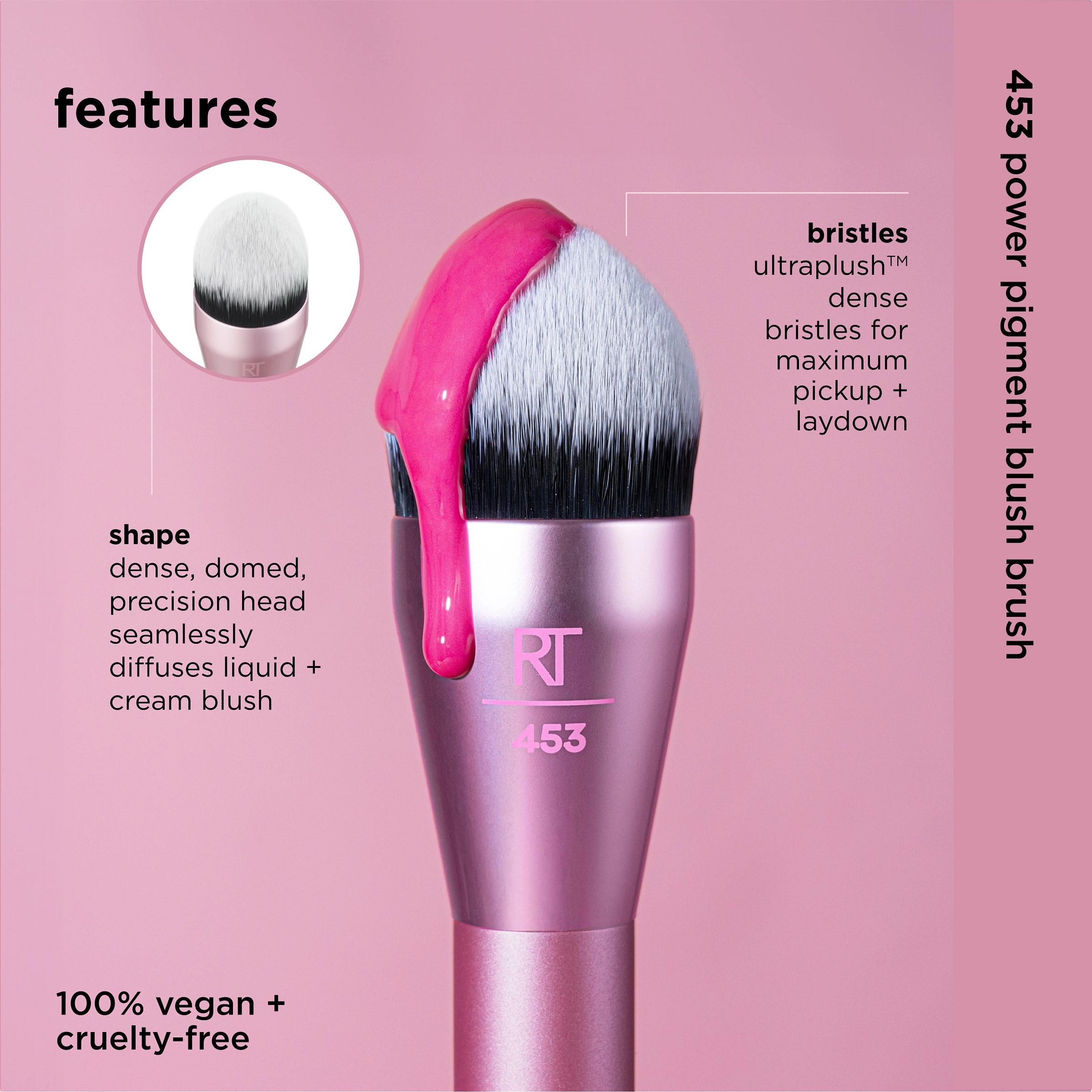 Foto 4 | Brocha De Maquillaje Real Techniques Power Pigment Blush, 1 Unidad - Venta Internacional.