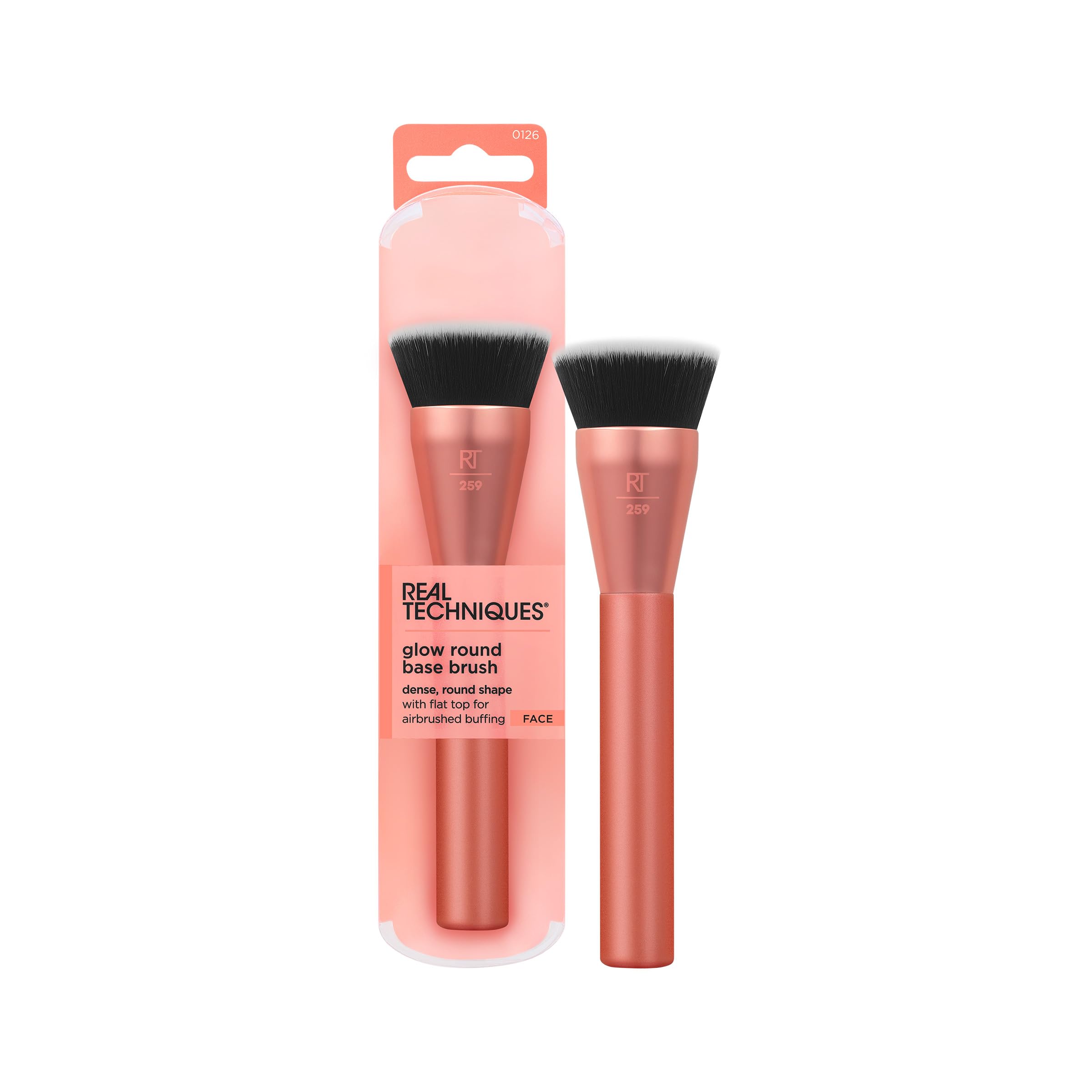 Brocha De Maquillaje Real Techniques Glow, Base Redonda, Vegana, 1 Unidad - Venta Internacional.