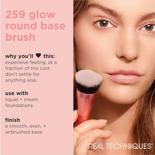 Foto 3 | Brocha De Maquillaje Real Techniques Glow, Base Redonda, Vegana, 1 Unidad - Venta Internacional.
