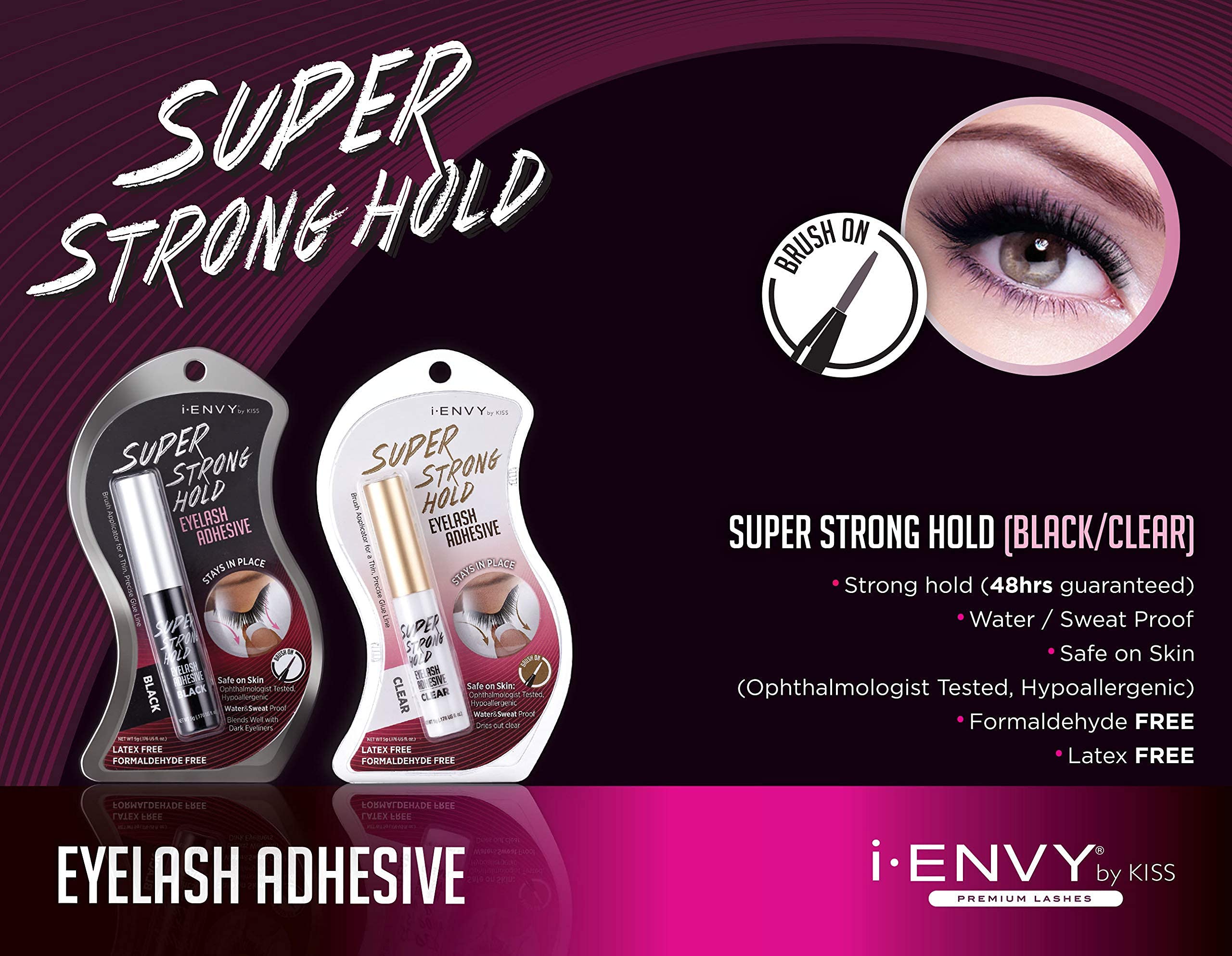 Foto 7 pulgar | Adhesivo Para Pestañas Kiss I-envy Super Strong Hold Black, 5 Ml - Venta Internacional.