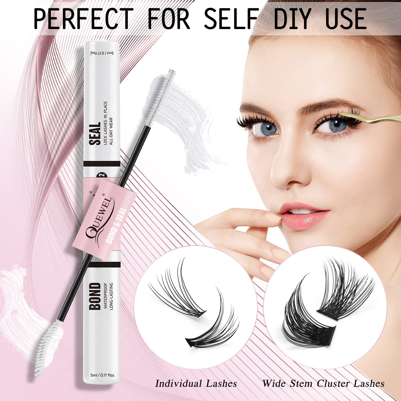 Foto 5 | Eyelash Bond & Seal Quewel, Resistente Al Agua, De Larga Duración, 10 Ml - Venta Internacional.