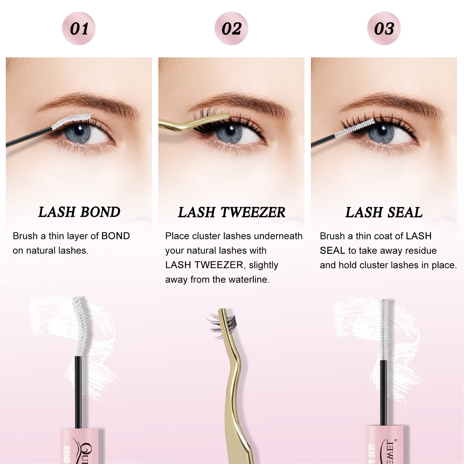 Foto 6 | Eyelash Bond & Seal Quewel, Resistente Al Agua, De Larga Duración, 10 Ml - Venta Internacional.