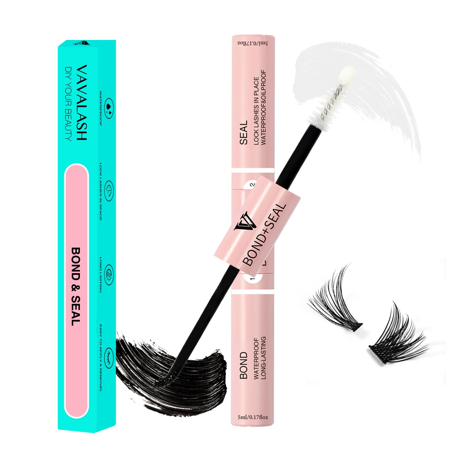 Pegamento Para Pestañas Lash Bond And Seal Cluster Vavalash 5 Ml+5 Ml - Venta Internacional.