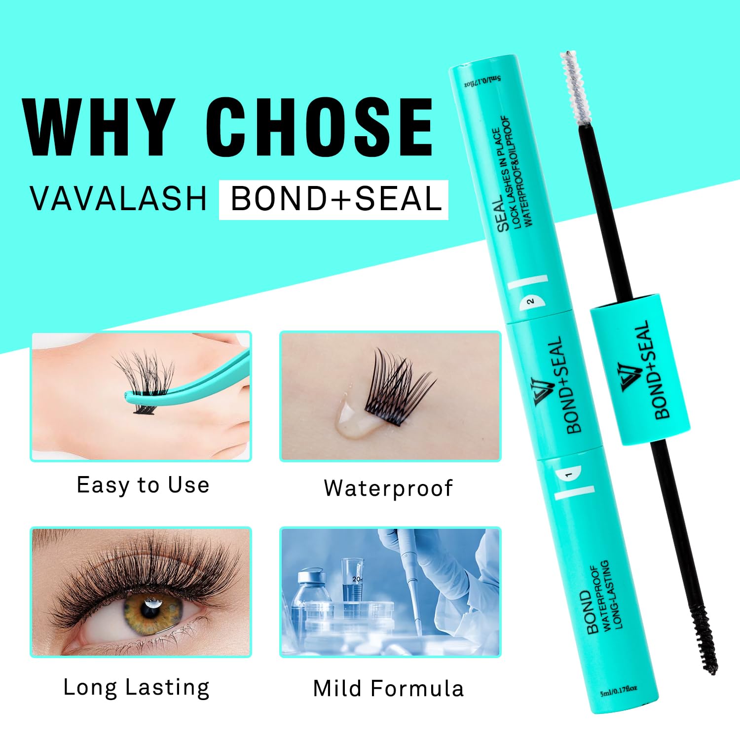 Foto 3 | Pegamento Para Extensiones De Pestañas Vavalash Bond And Seal 2 En 1, 5 Ml - Venta Internacional.