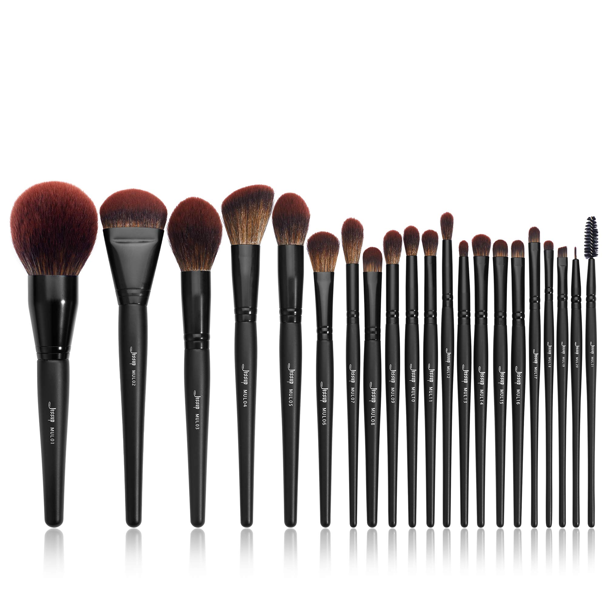 Set de Brochas de Maquillaje Jessup Premium Synthetic 21 Piezas - Venta Internacional