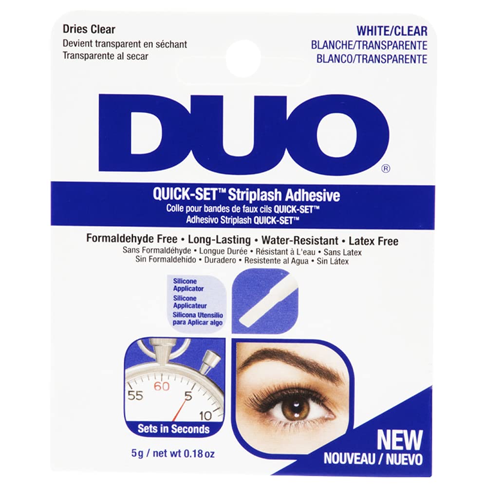 Foto 2 pulgar | Adhesivo Para Pestañas Duo Quick-set, Transparente, Impermeable, 5 Ml - Venta Internacional.