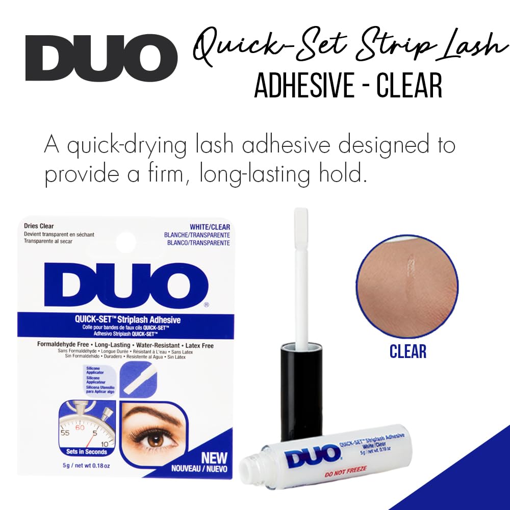 Foto 4 pulgar | Adhesivo Para Pestañas Duo Quick-set, Transparente, Impermeable, 5 Ml - Venta Internacional.