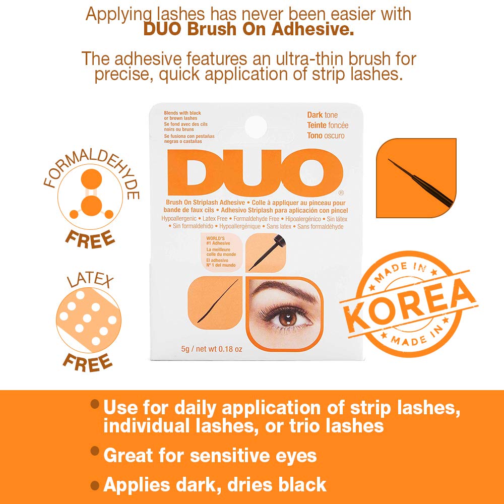 Foto 4 pulgar | Cinta Adhesiva Para Pestañas Duo, Con Brocha, Tono Oscuro, 5 Ml, Sin Látex - Venta Internacional.