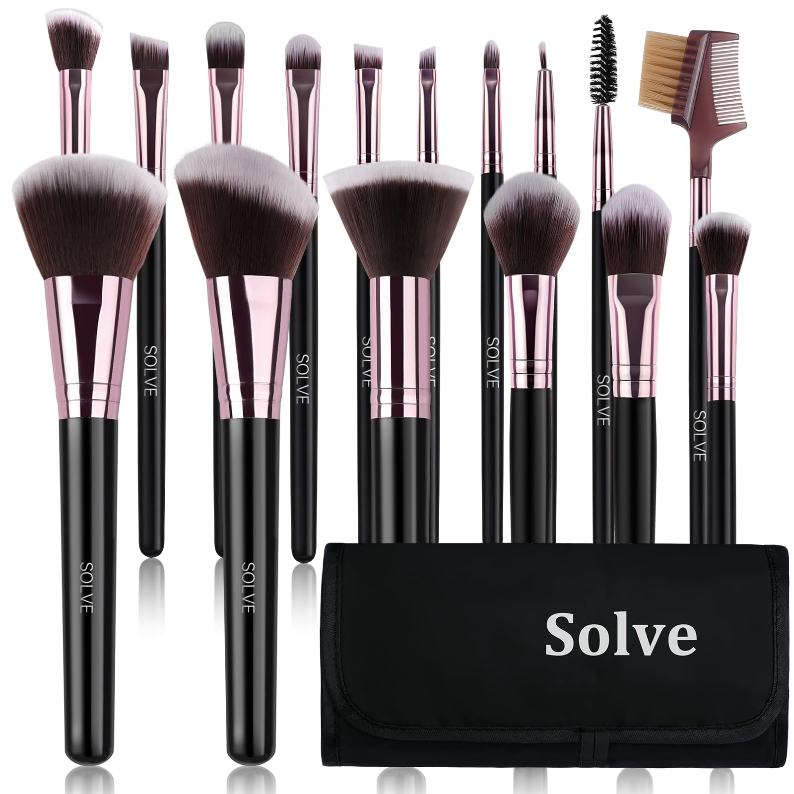 Juego de Brochas de Maquillaje Solve 16 Piezas - Venta Internacional