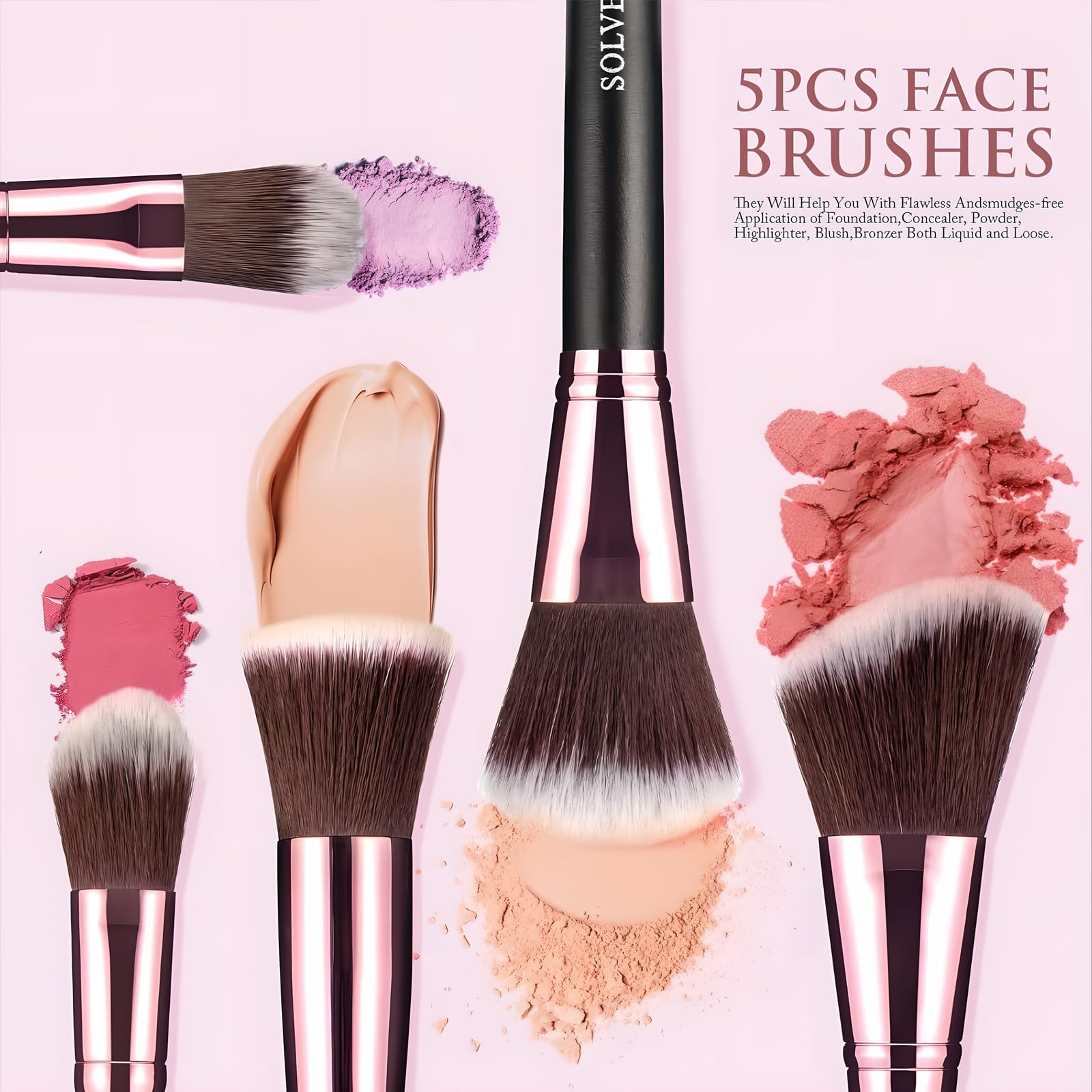 Foto 5 pulgar | Juego de Brochas de Maquillaje Solve 16 Piezas - Venta Internacional