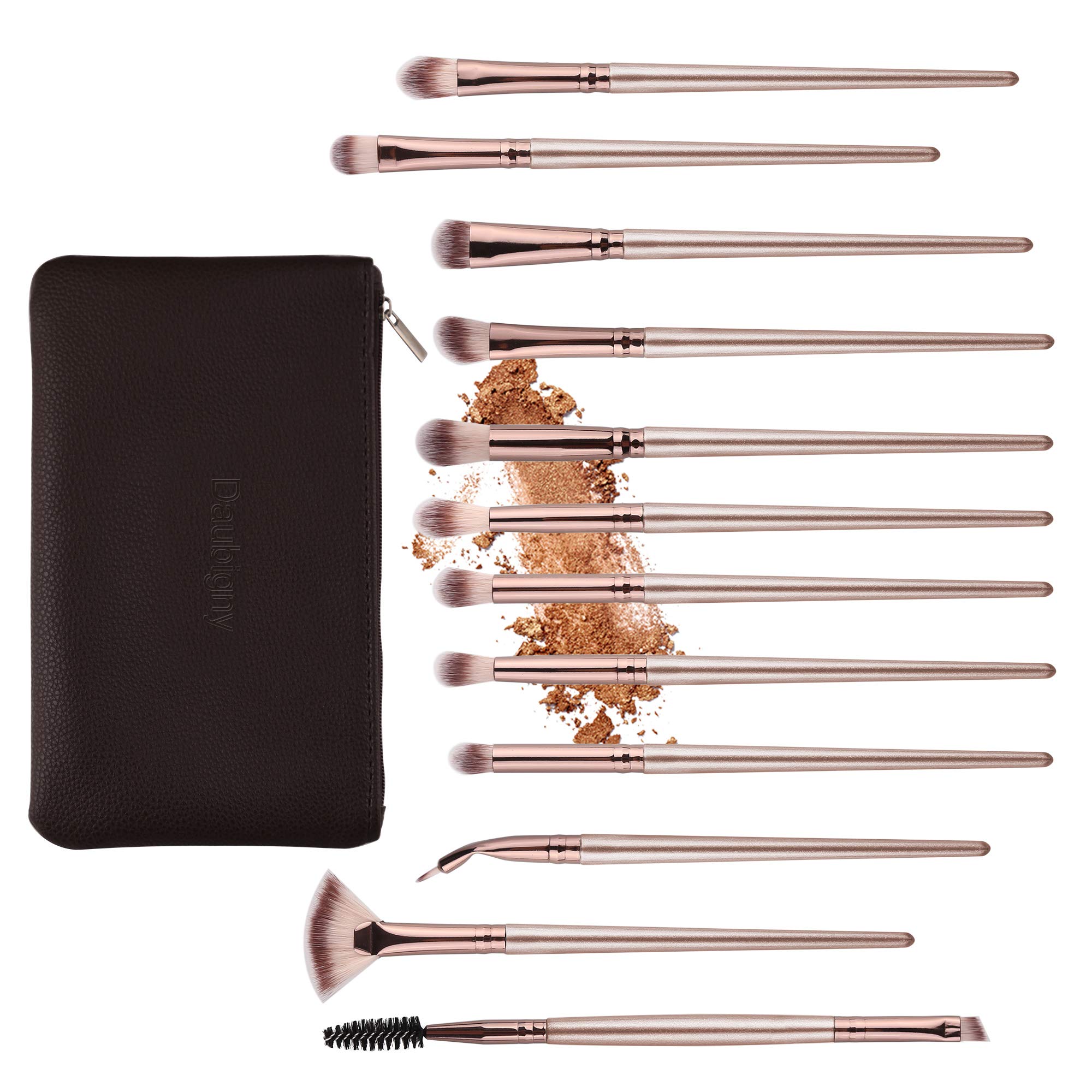 Foto 4 pulgar | Set De Brochas De Maquillaje Daubigny, 12 Unidades, Sombra De Ojos Con Bolsa - Venta Internacional.