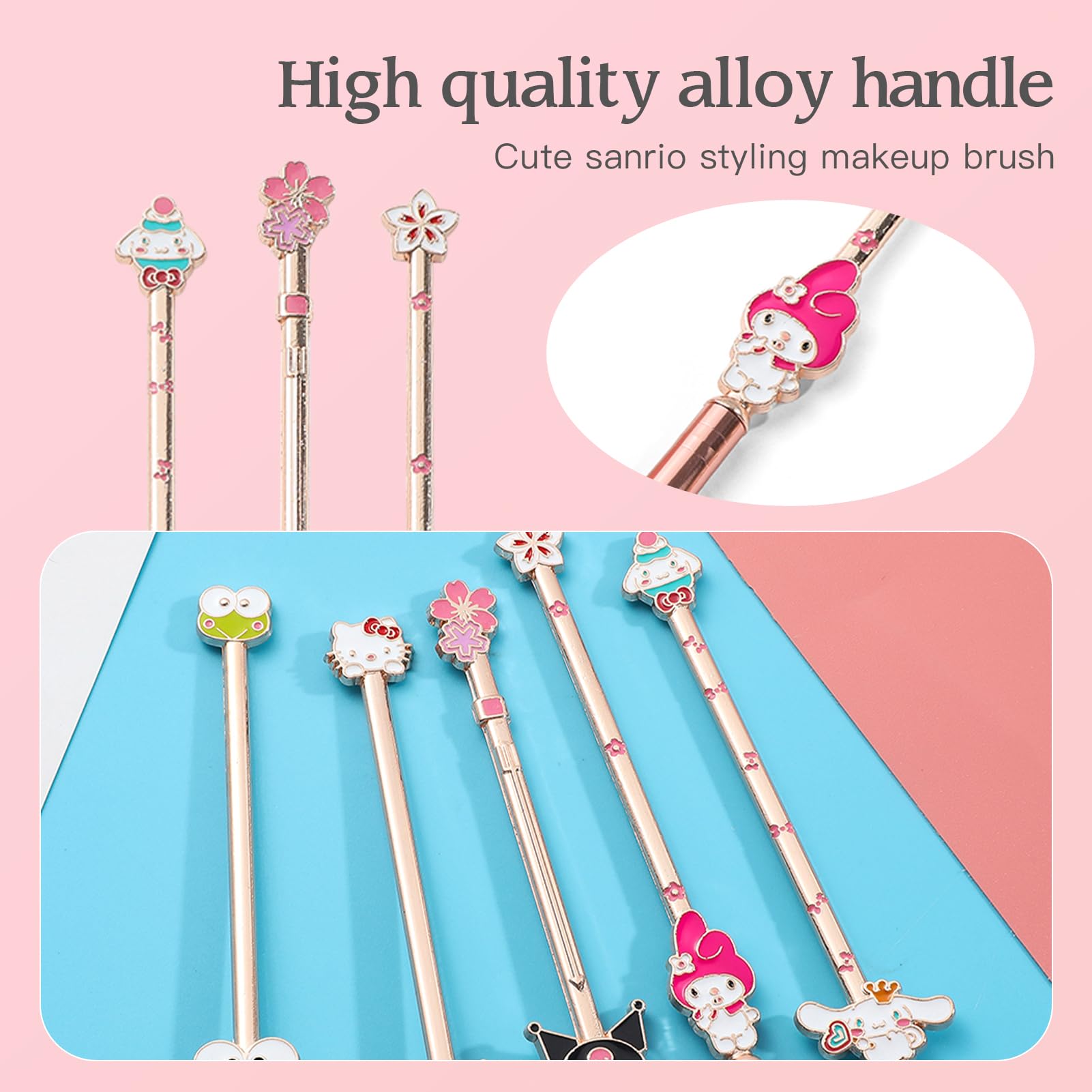 Foto 6 pulgar | Set De Brochas De Maquillaje Con Tema De Anime De Dibujos Animados De Wechip Con Bolsa De Almacenamiento - Venta