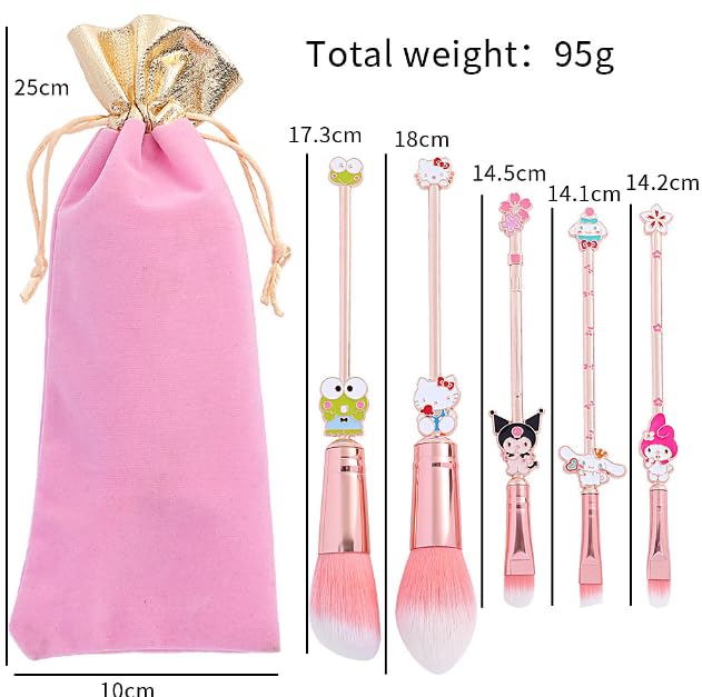 Foto 7 pulgar | Set De Brochas De Maquillaje Con Tema De Anime De Dibujos Animados De Wechip Con Bolsa De Almacenamiento - Venta